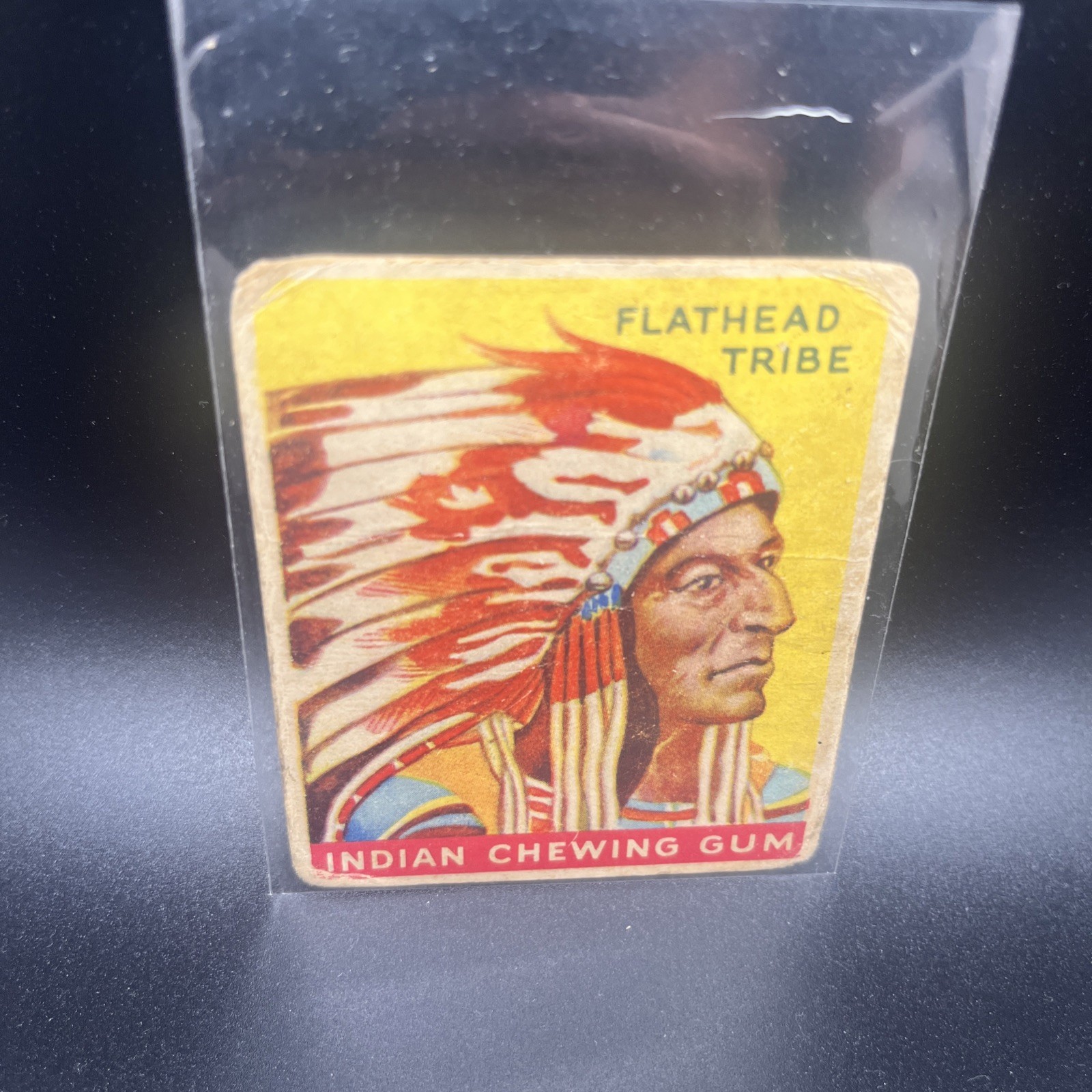 1933 Goudey Indian Gum R73 #9 Chief of the Flathead Tribe 48 Back Vintage Card