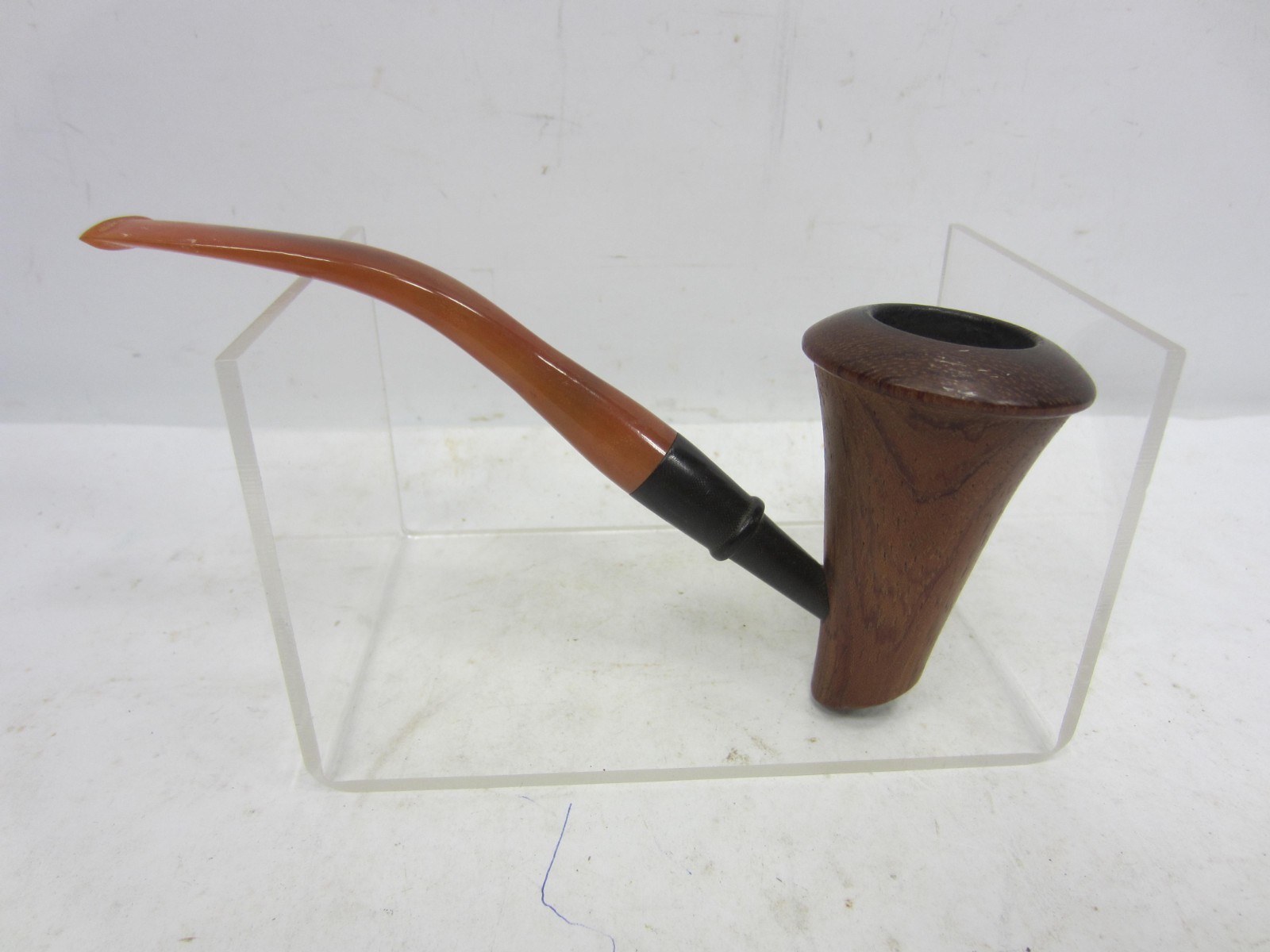 Vintage Flared Wooden Bowl Smoking Pipe