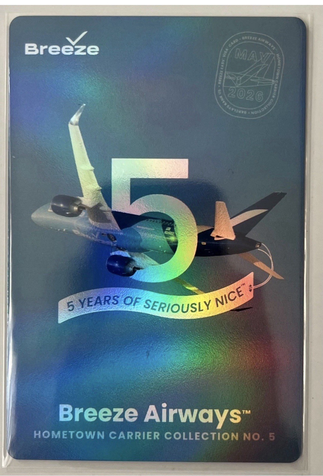 Breeze Airways 5th Anniversary Collectible Card