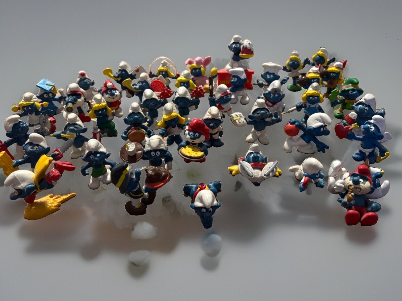 The Smurfs Plastic Figurine Lot of 44- Smurf, Smurfette & Papa Smurf The Smurfs Plastic Figurine Lot of 44- Smurf, Smurfette & Papa Smurf