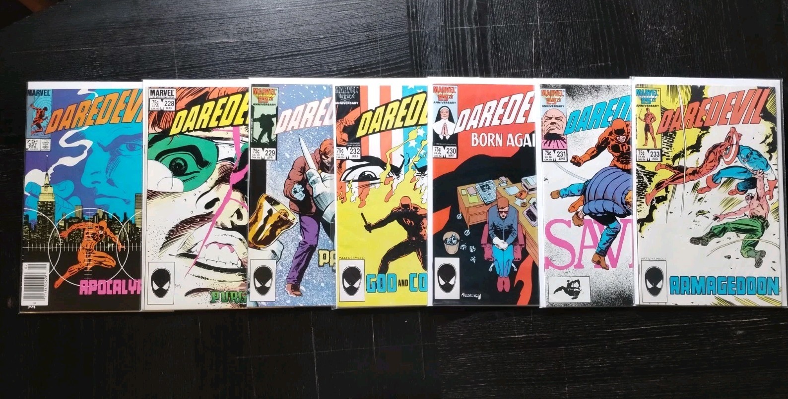 Daredevil #227-233 Complete Born Again Arc Lot (1986, Marvel) Frank Miller Key