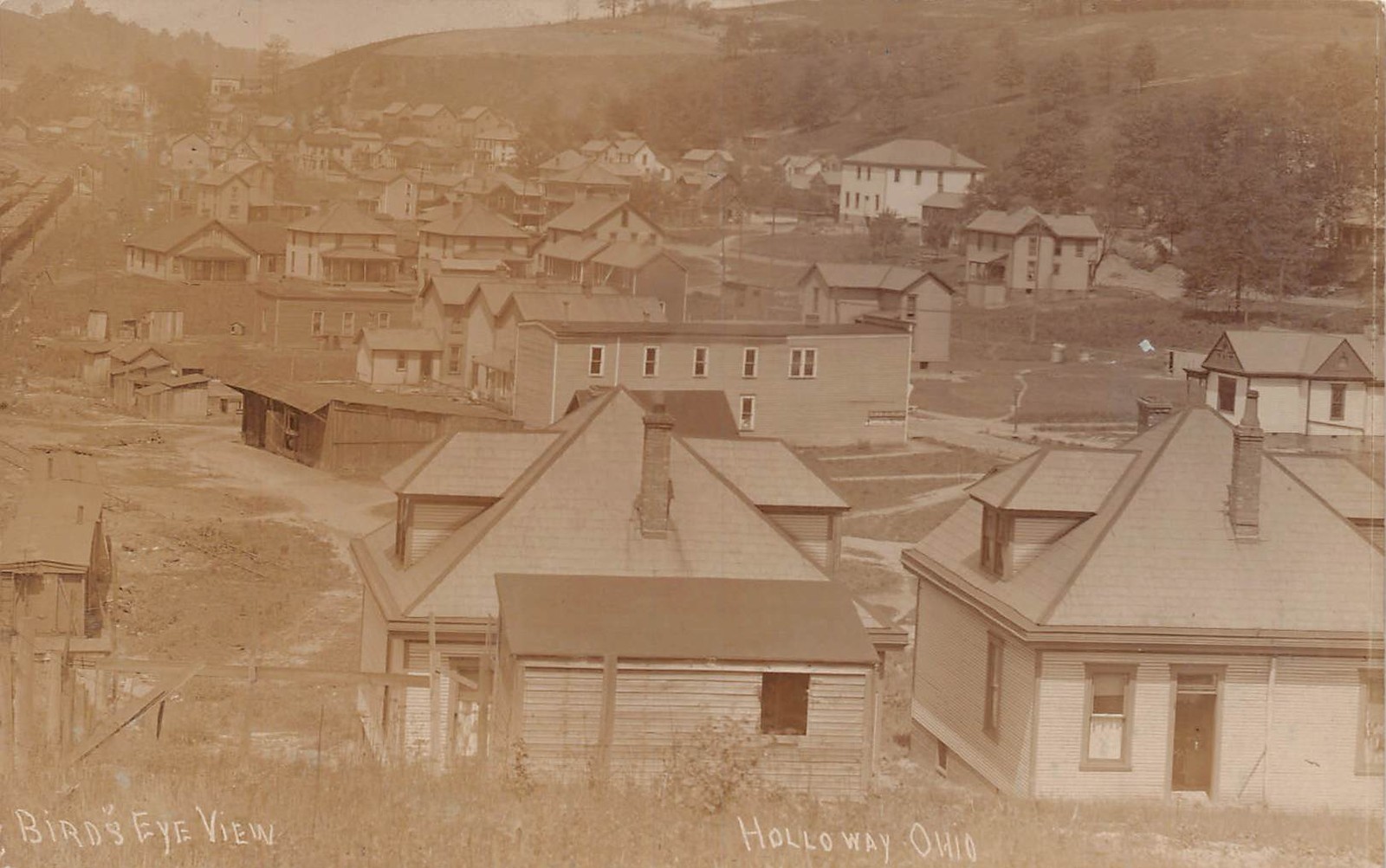 ZC1/ Holloway Ohio RPPC Postcard c1910 Birdseye View Homes Store 100 ZC1/ Holloway Ohio RPPC Postcard c1910 Birdseye View Homes Store 100