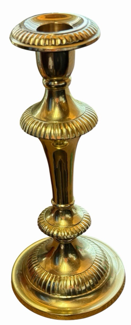 VTG Solid Brass Georgian Regency Revival Taper Candlestick Holder 8\