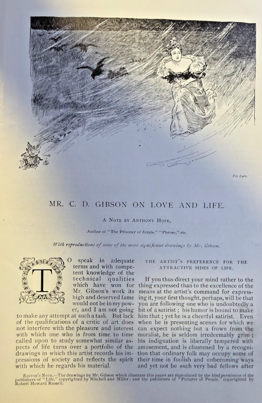 1897 Artist C. D. Gibson on Life And Love illustrated