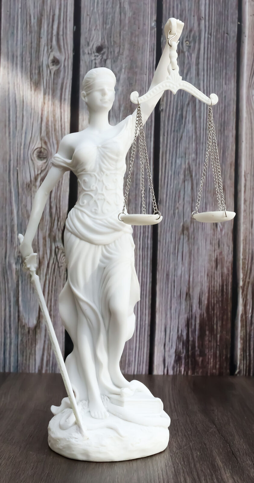Ebros Statue Blind Lady of Justice Holding Sword of Judgement and Scales