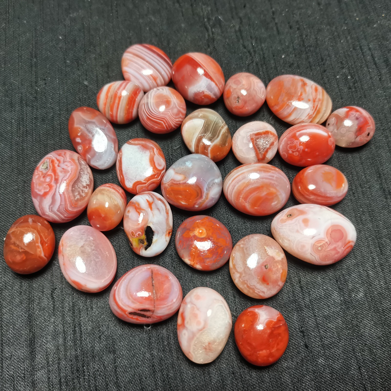 TOP 145G Natural Polished Southern Red Banded Agate Crystal Madagascar RR04
