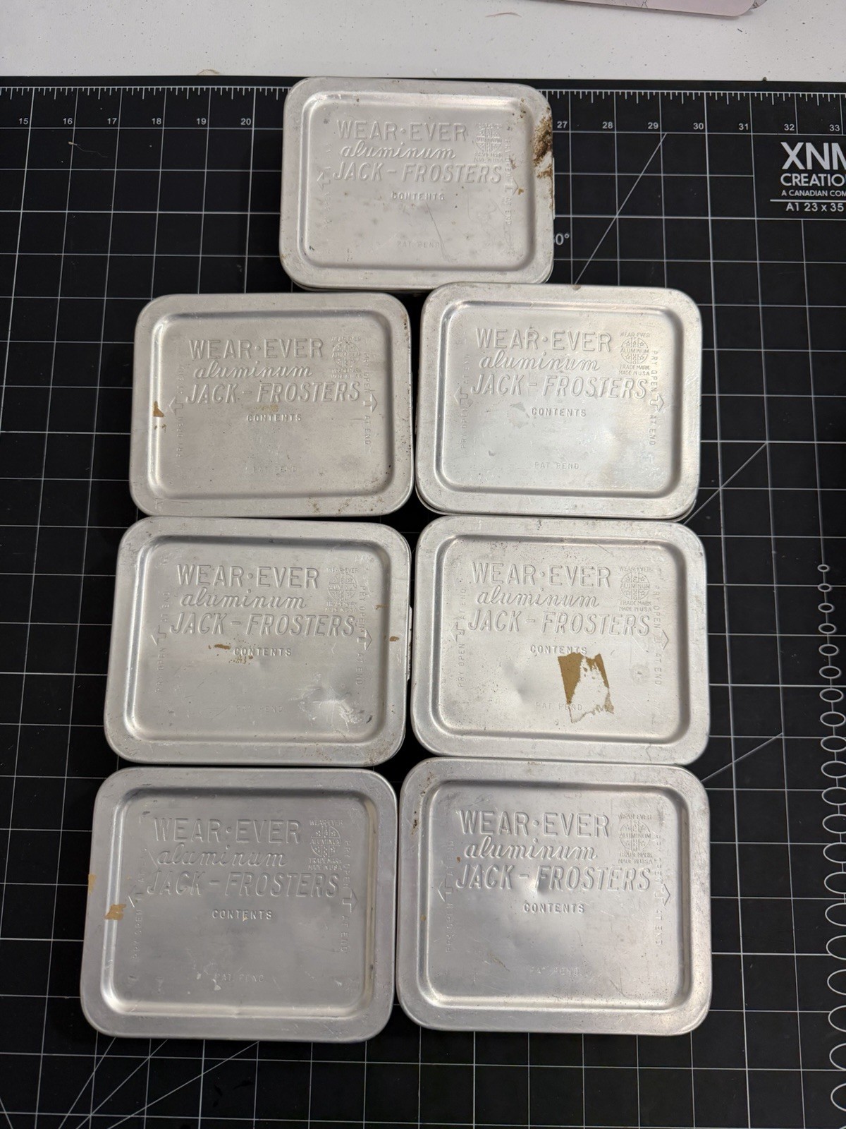 Vintage Wear-Ever Aluminum Jack-Frosters Container Lot Of 7