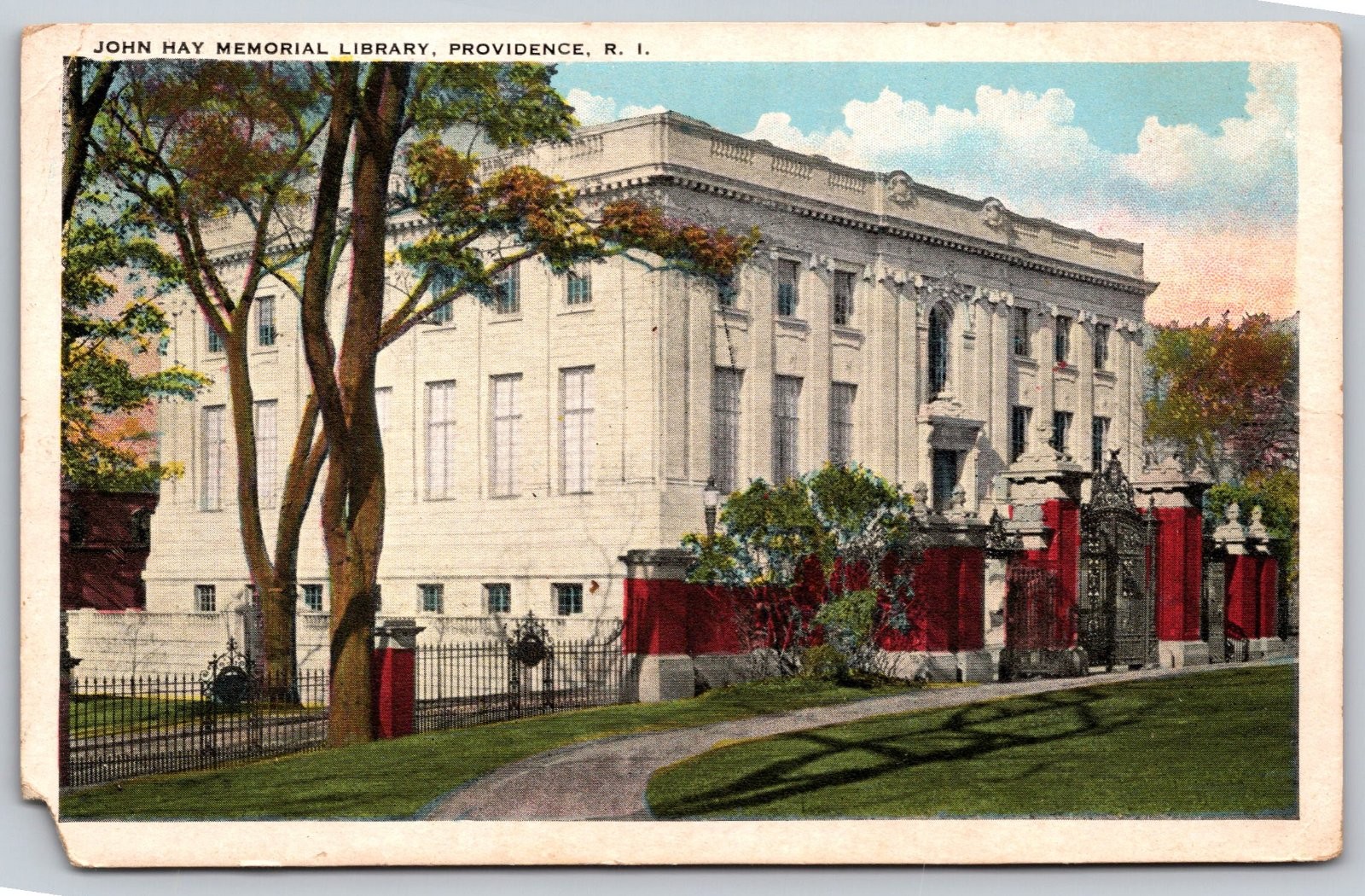 John Hay Memorial Library Providence Rhode Island Postcard PC275