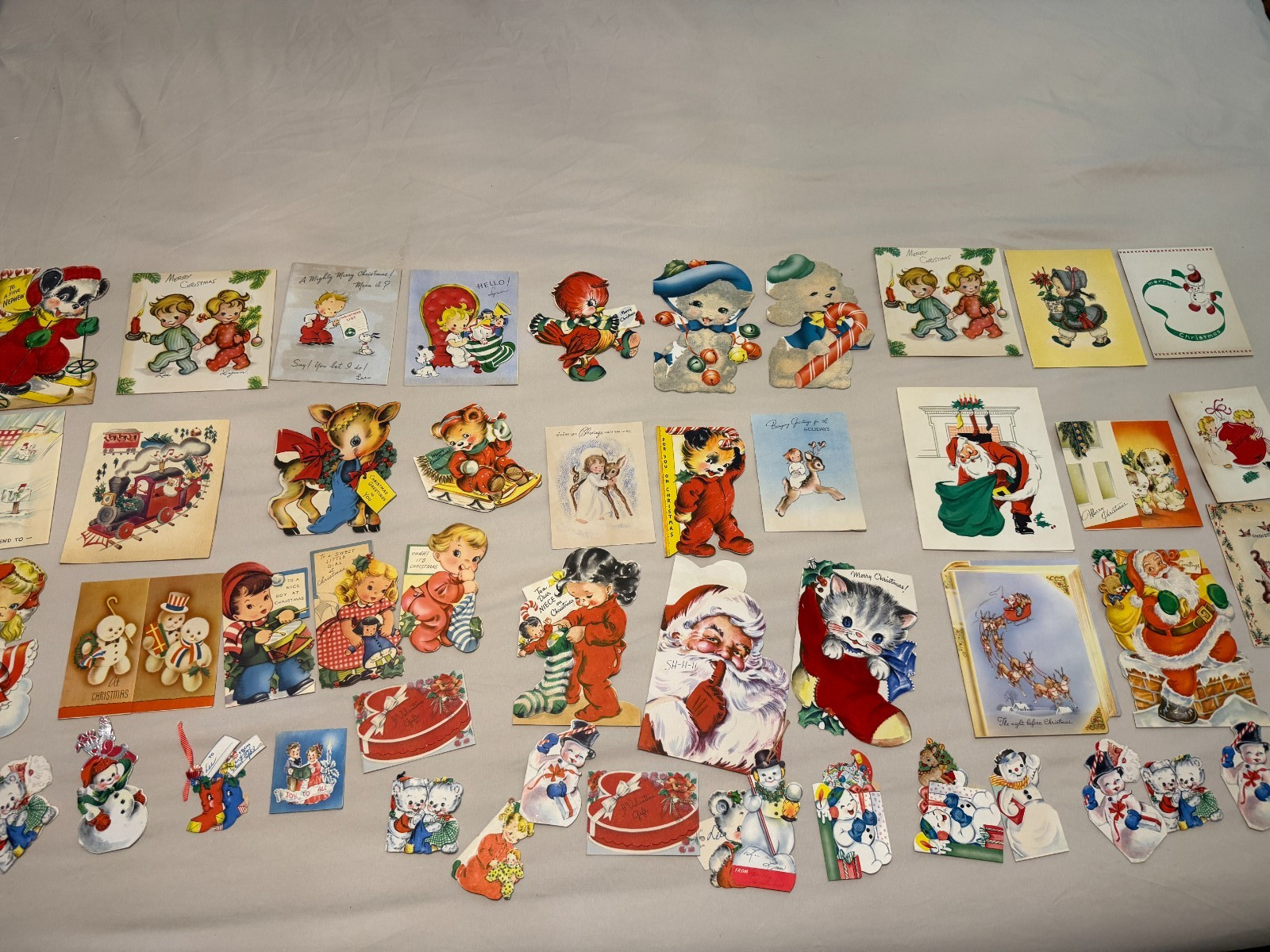 Vintage 1940S -1950s large lot Christmas Cards