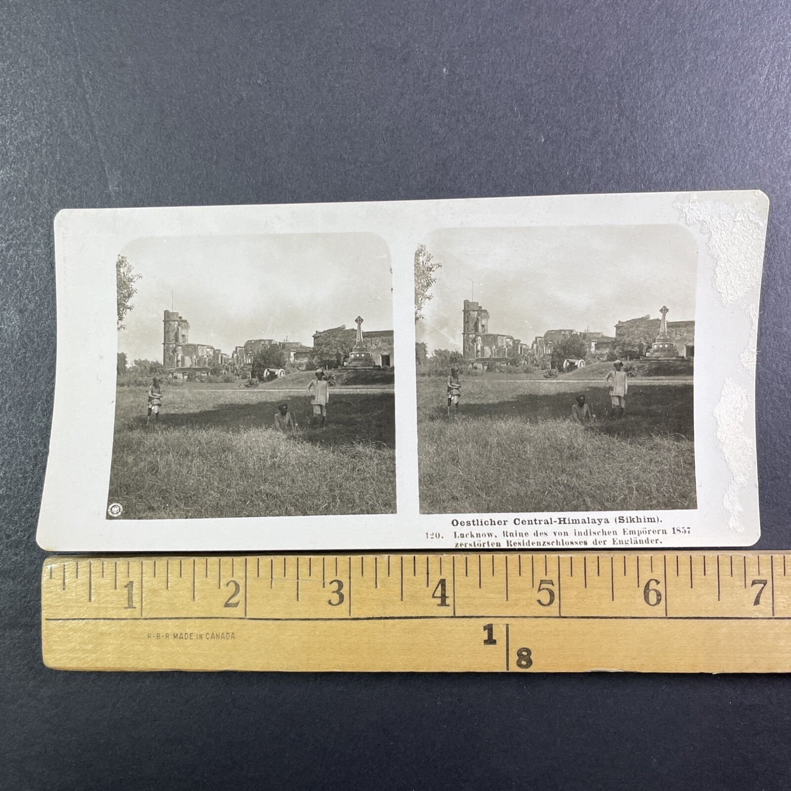 Lucknow India Stereoview Ruin English Residency 1857 Rebellion