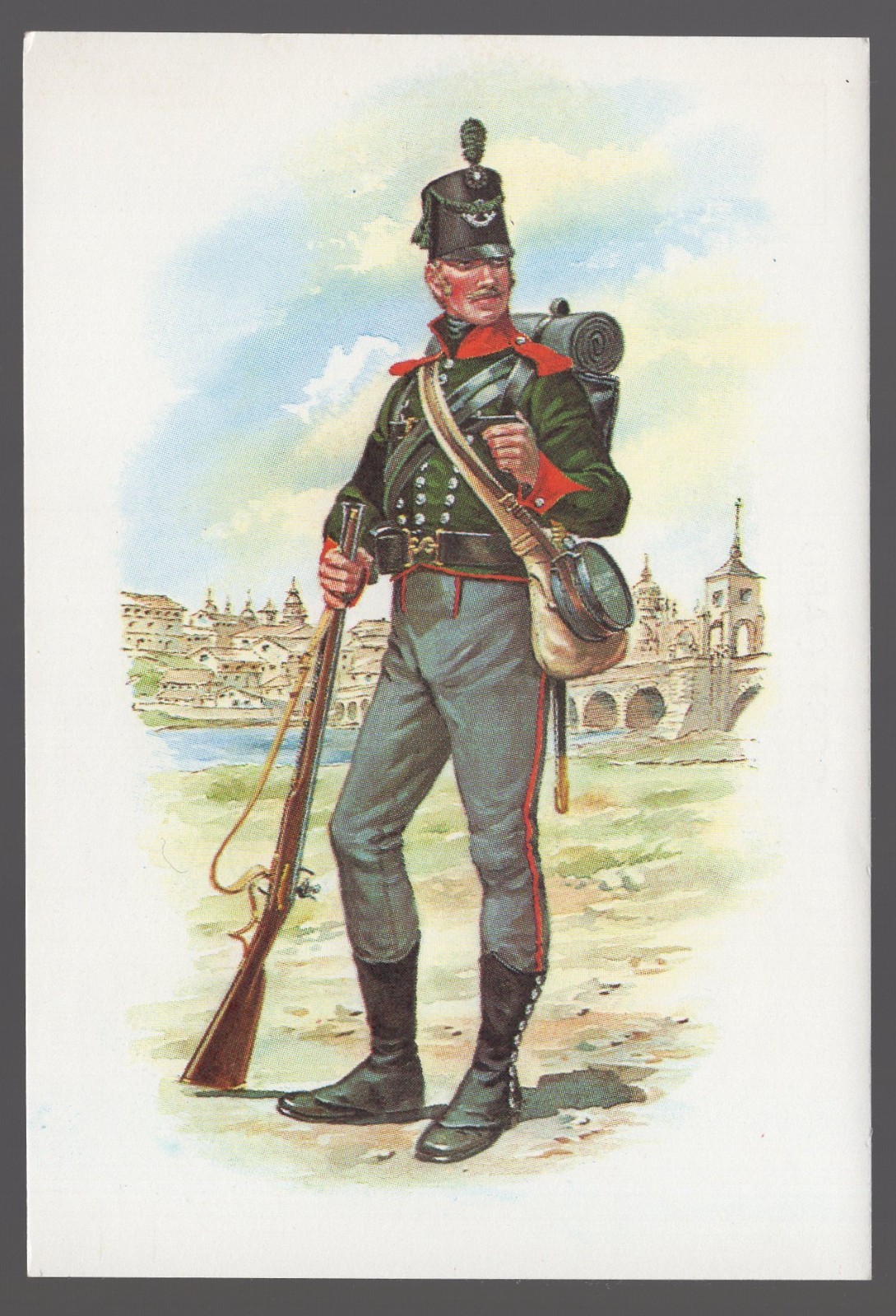 60th Royal American Regiment British Military Uniform Stadden Art Postcard