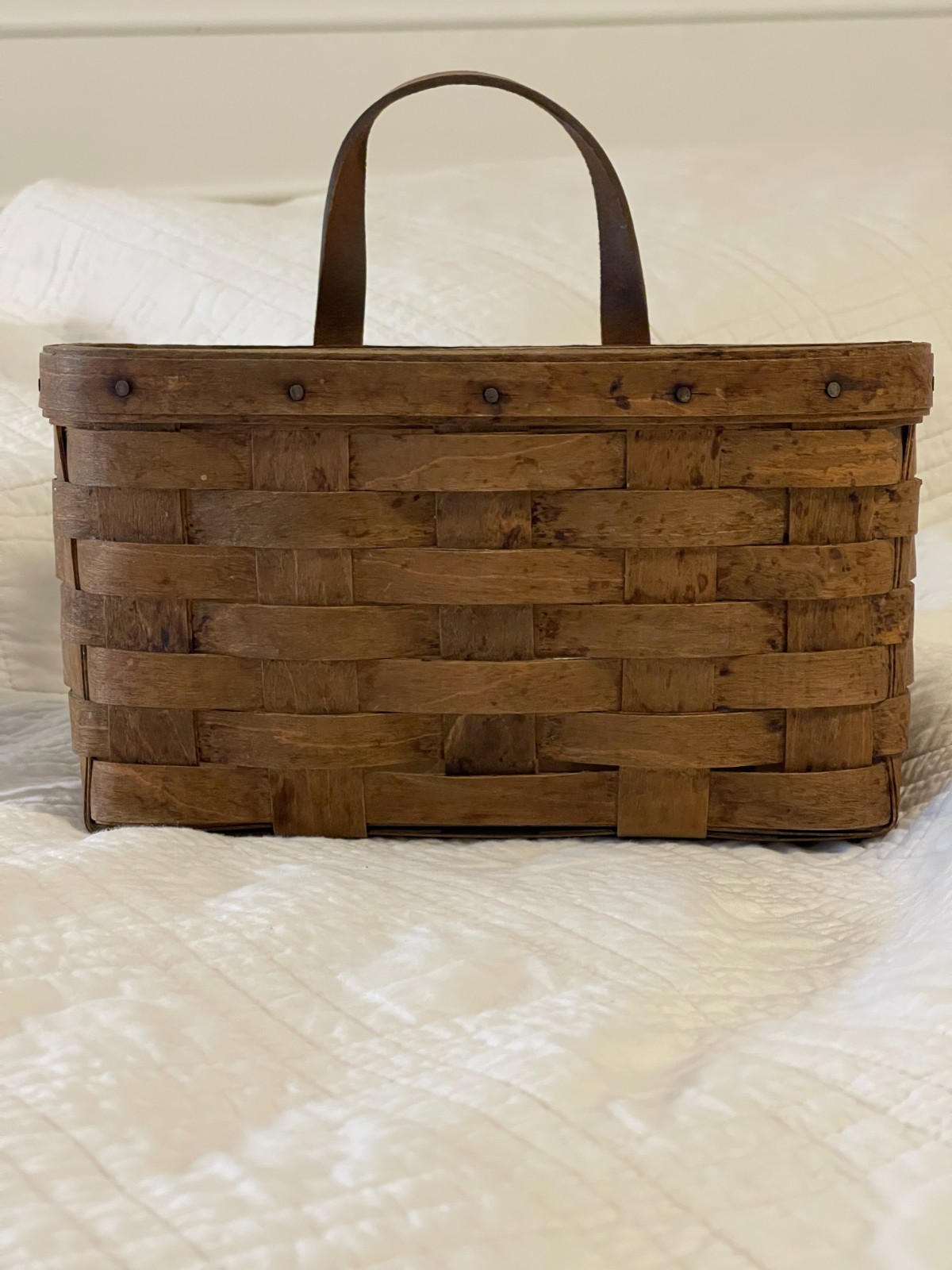Vintage Longaberger Classic Wall or Sitting 9 inch Basket - Signed RM 1984
