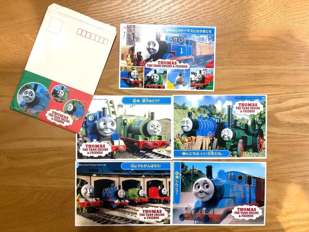 Thomas and Friends Postcard Set 5 Cards Envelope 1998 Japan 15+
