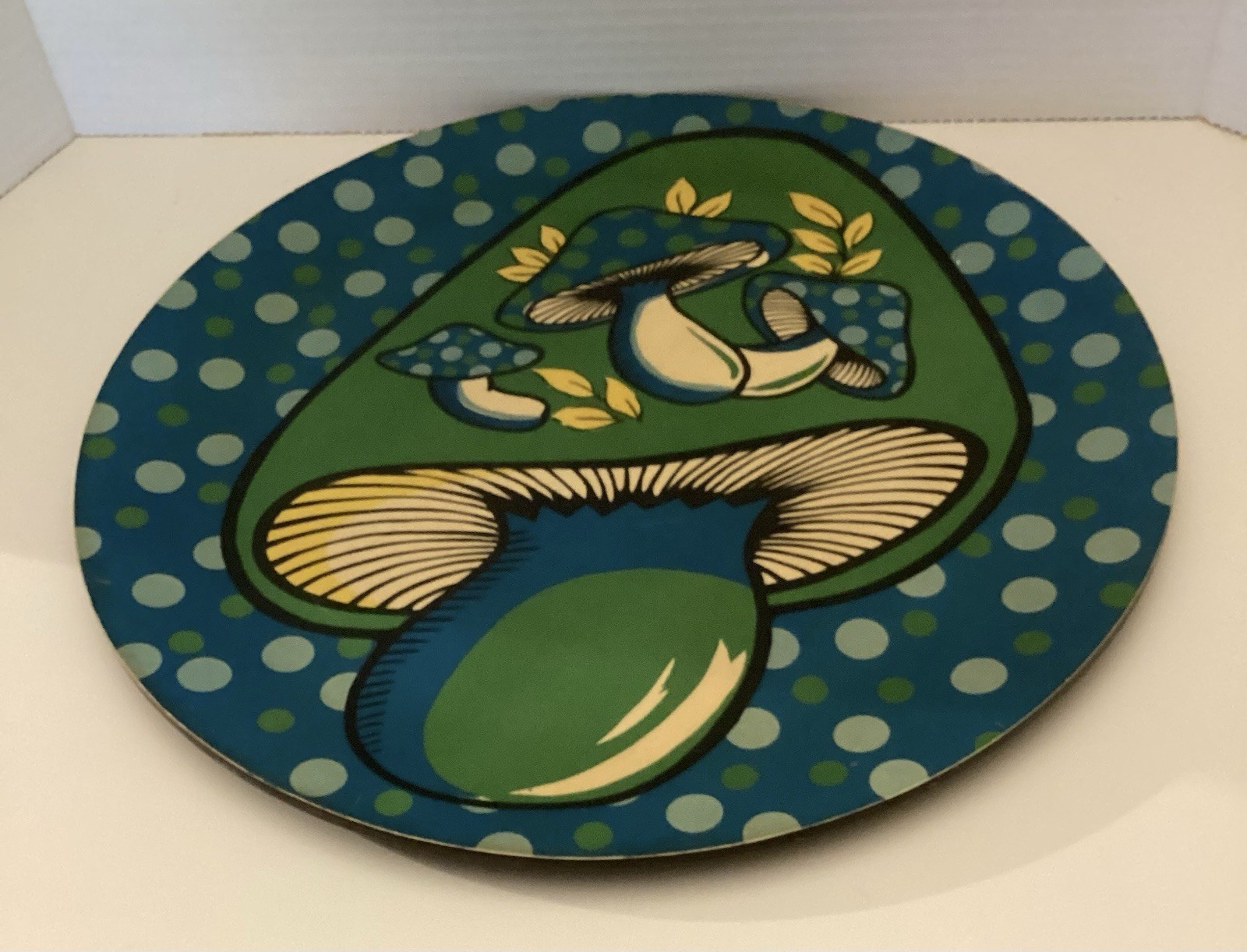 Hippies Mushrooms Melamine Tray Platter 1960’s Retro Rare Design Boho