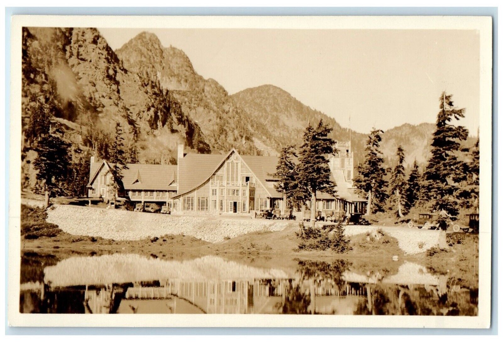c1930's Mount Baker Lodge Washington WA RPPC Photo Unposted Vintage Postcard