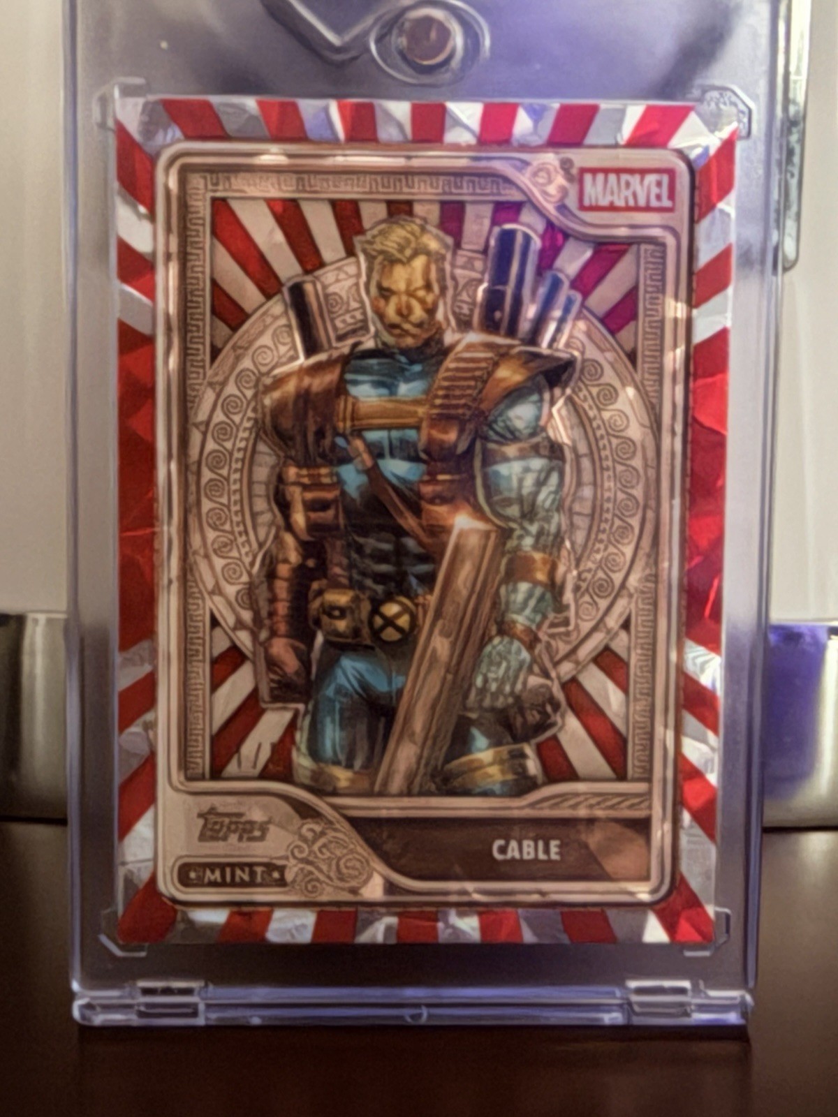 2026 Topps Mint Marvel Cable #38 Red Foil 1/5 Alpha SSP Bronze Tier