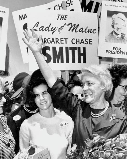 Sen Margaret Chase Smith greeting admirers in San Francisco Old Photo