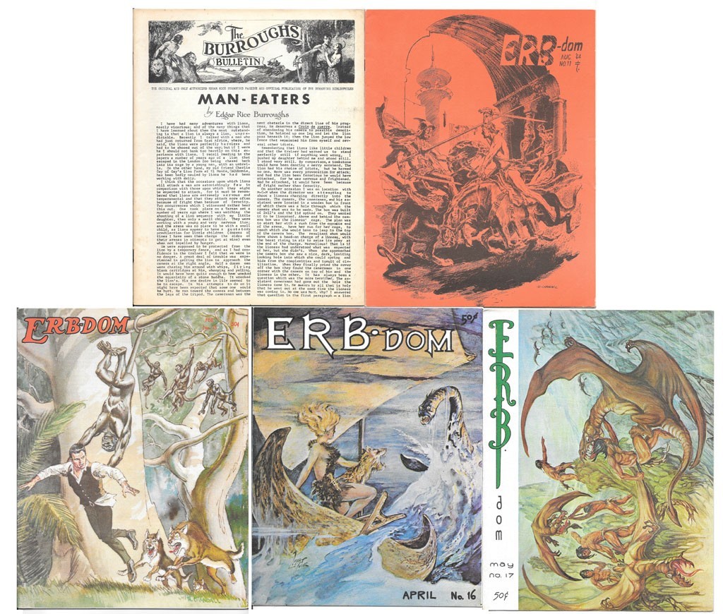 Vintage Edgar Rice Burroughs Fanzine Lot ERB-dom 11 15 16 17 Burroughs Bulletin Vintage Edgar Rice Burroughs Fanzine Lot ERB-dom 11 15 16 17 Burroughs Bulletin