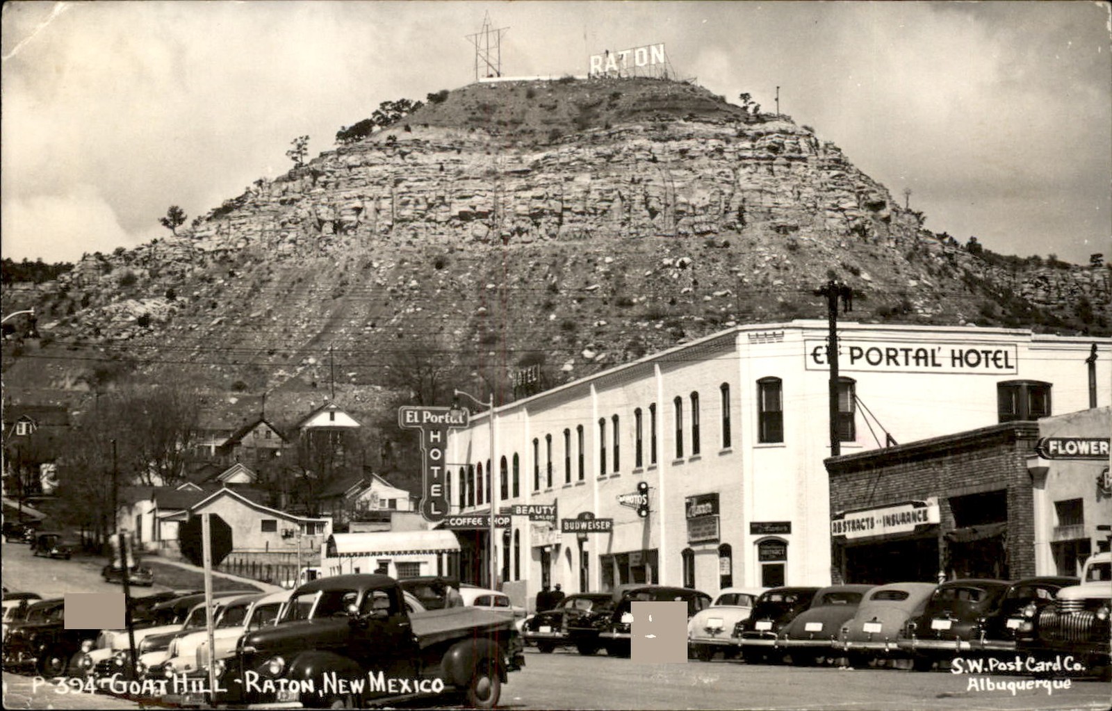Raton NM Goat Hill S.W. Post Card Co. c1950s Real Photo Vintage Postcard bhn