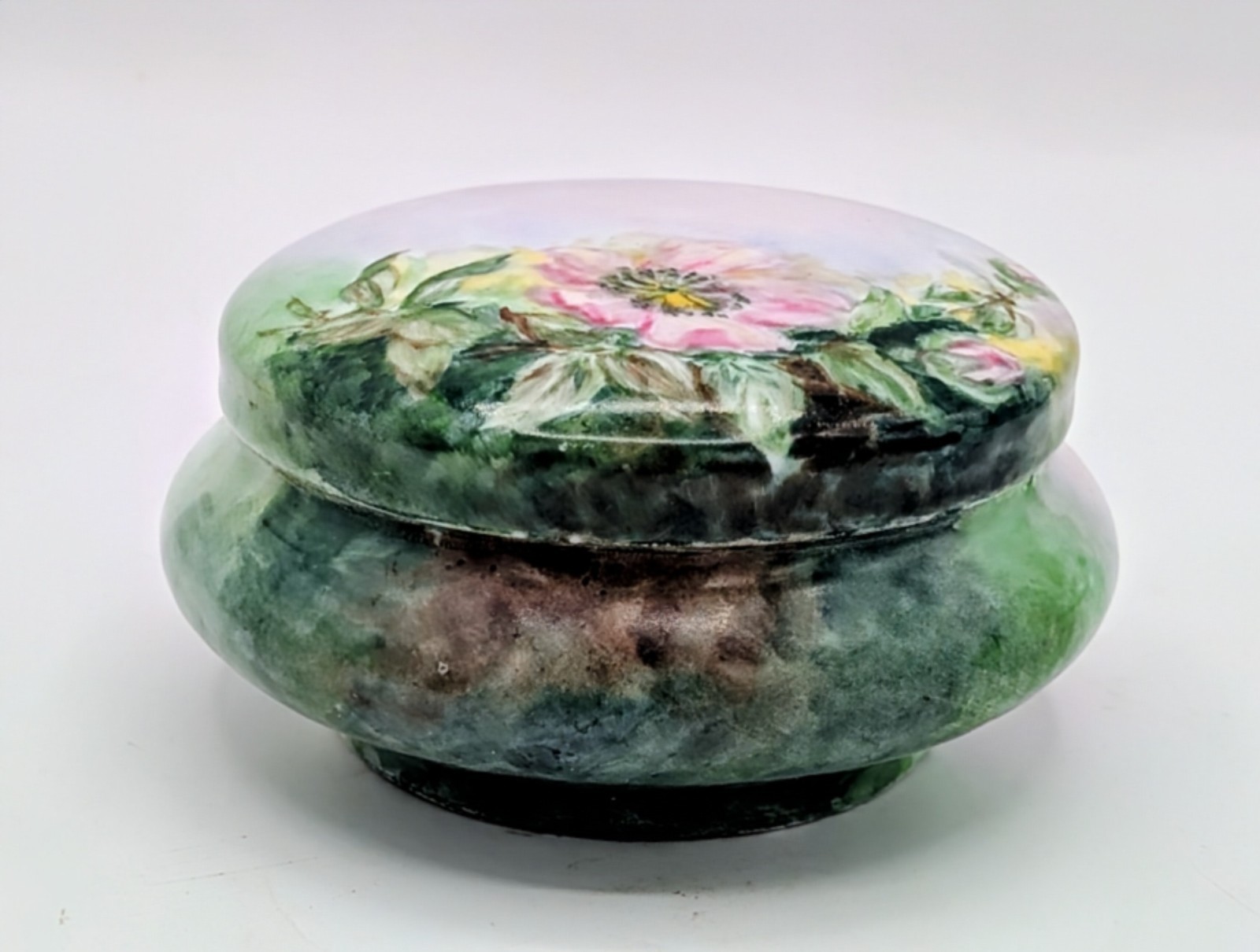 Antique ZS&C Bavaria Trinket Box Signed Alex Ruth Alexander Attributed Roses