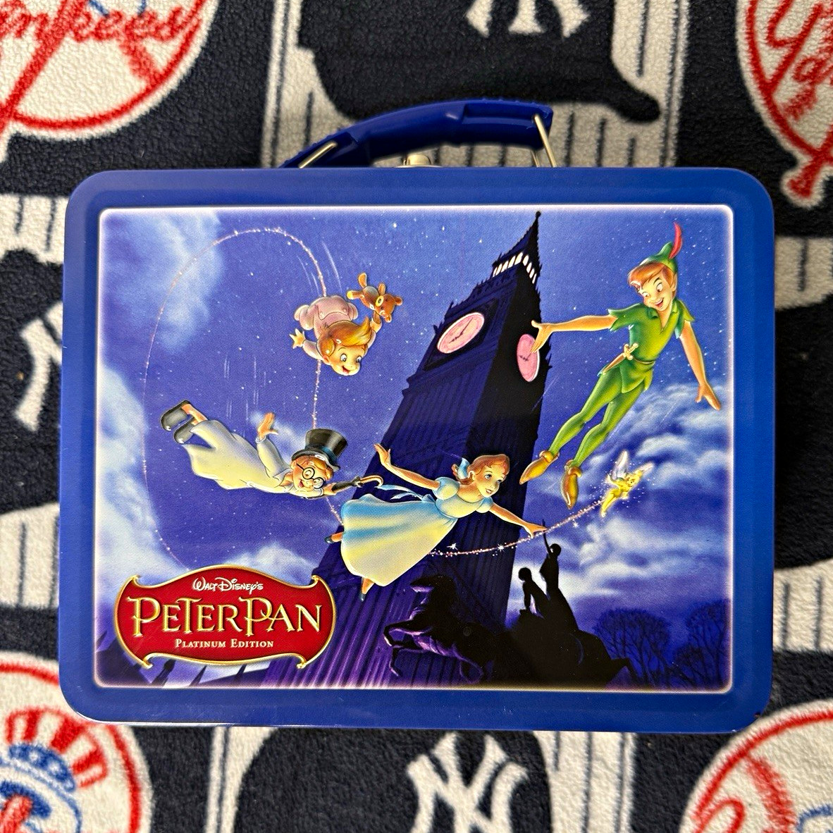 2003 Best Buy Walt Disney's Disney Peter Pan Platinum Edition Blue Metal Tin