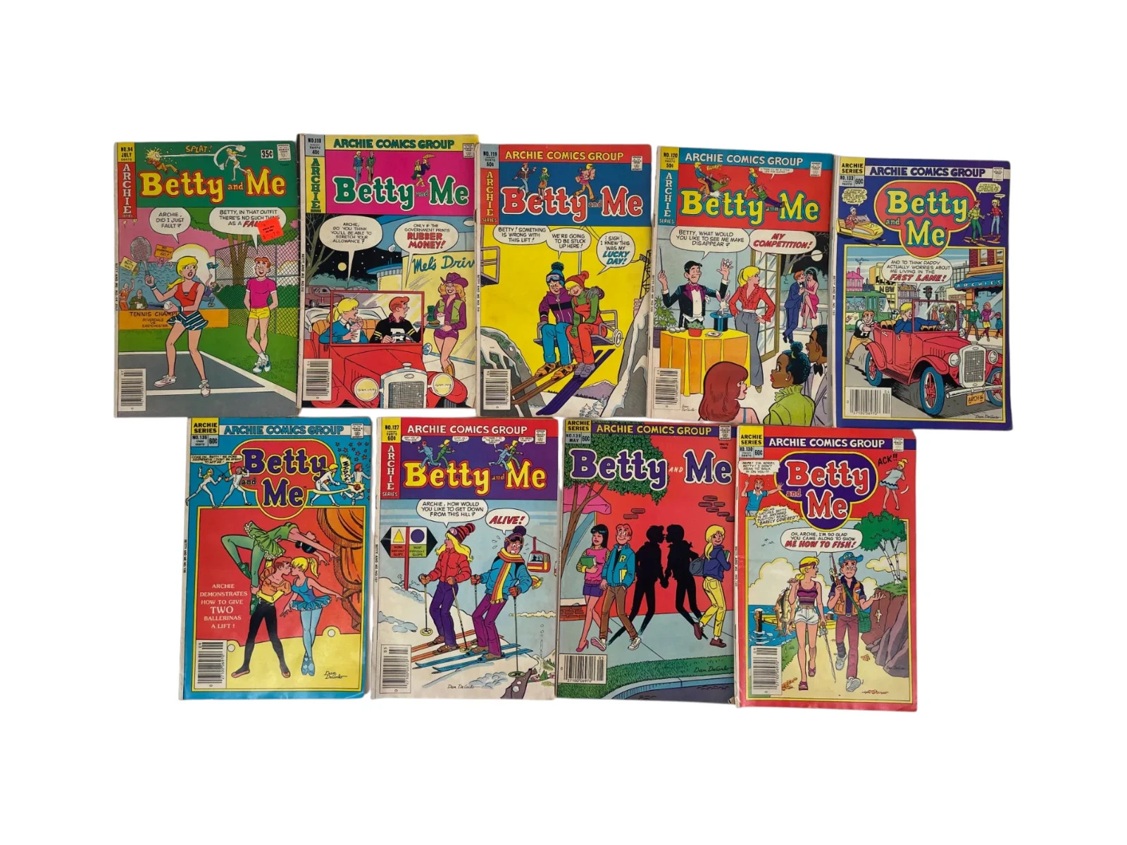 Lot of 9 Vintage Archie Betty and Me Comics Bronze Age #94 #110 #119 #120 #127