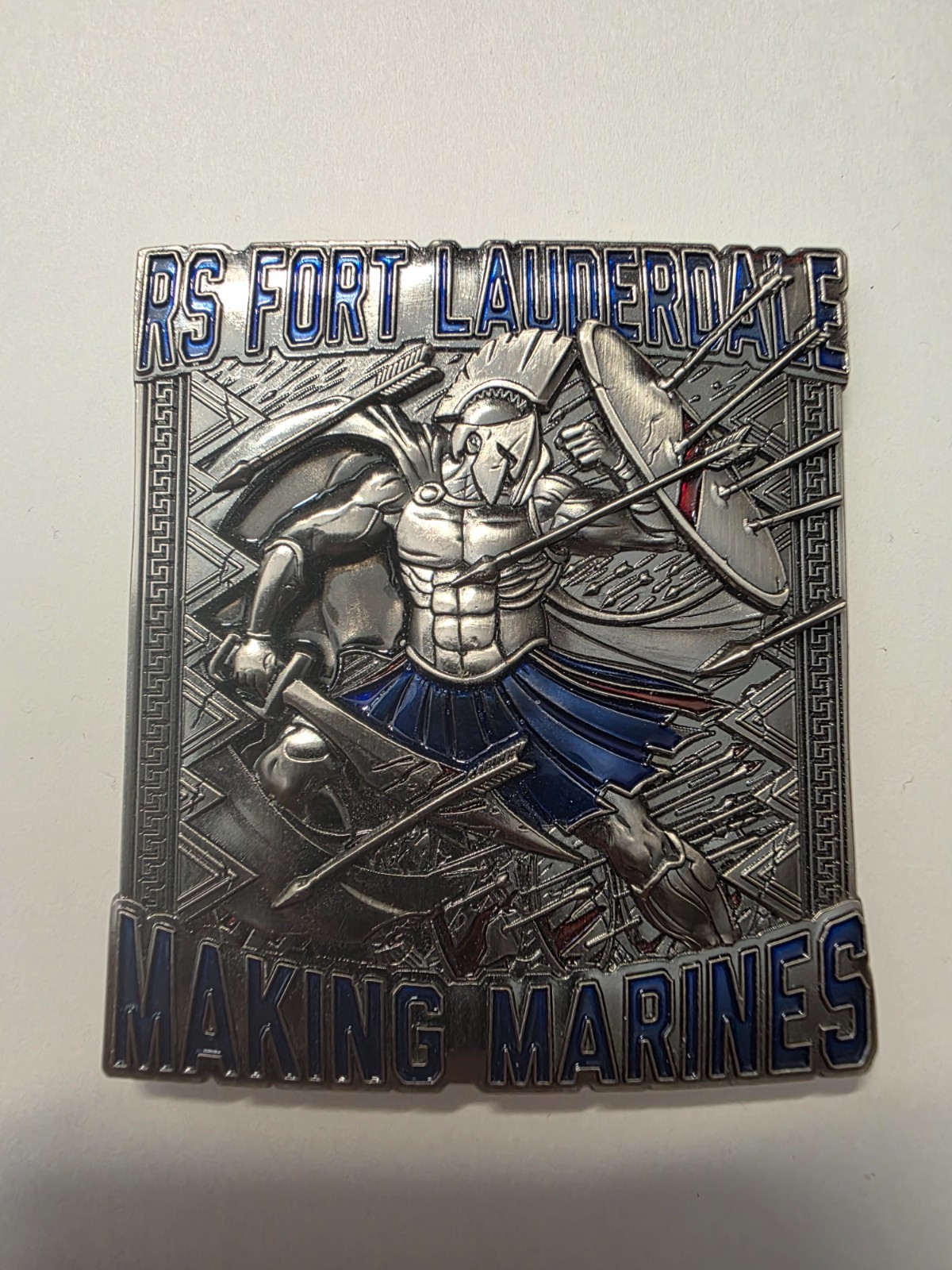 USMC RS Fort Lauderdale Recruiting Spartans Rare Last One Challenge Coin USMC RS Fort Lauderdale Recruiting Spartans Rare Last One Challenge Coin