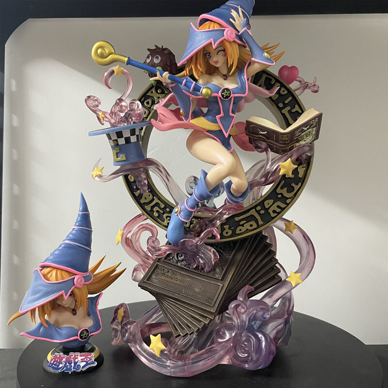 Anime Yu-Gi-Oh Dark Black Magician Girl Figure 38CM PVC Models Toy Statue Gifts Anime Yu-Gi-Oh Dark Black Magician Girl Figure 38CM PVC Models Toy Statue Gifts
