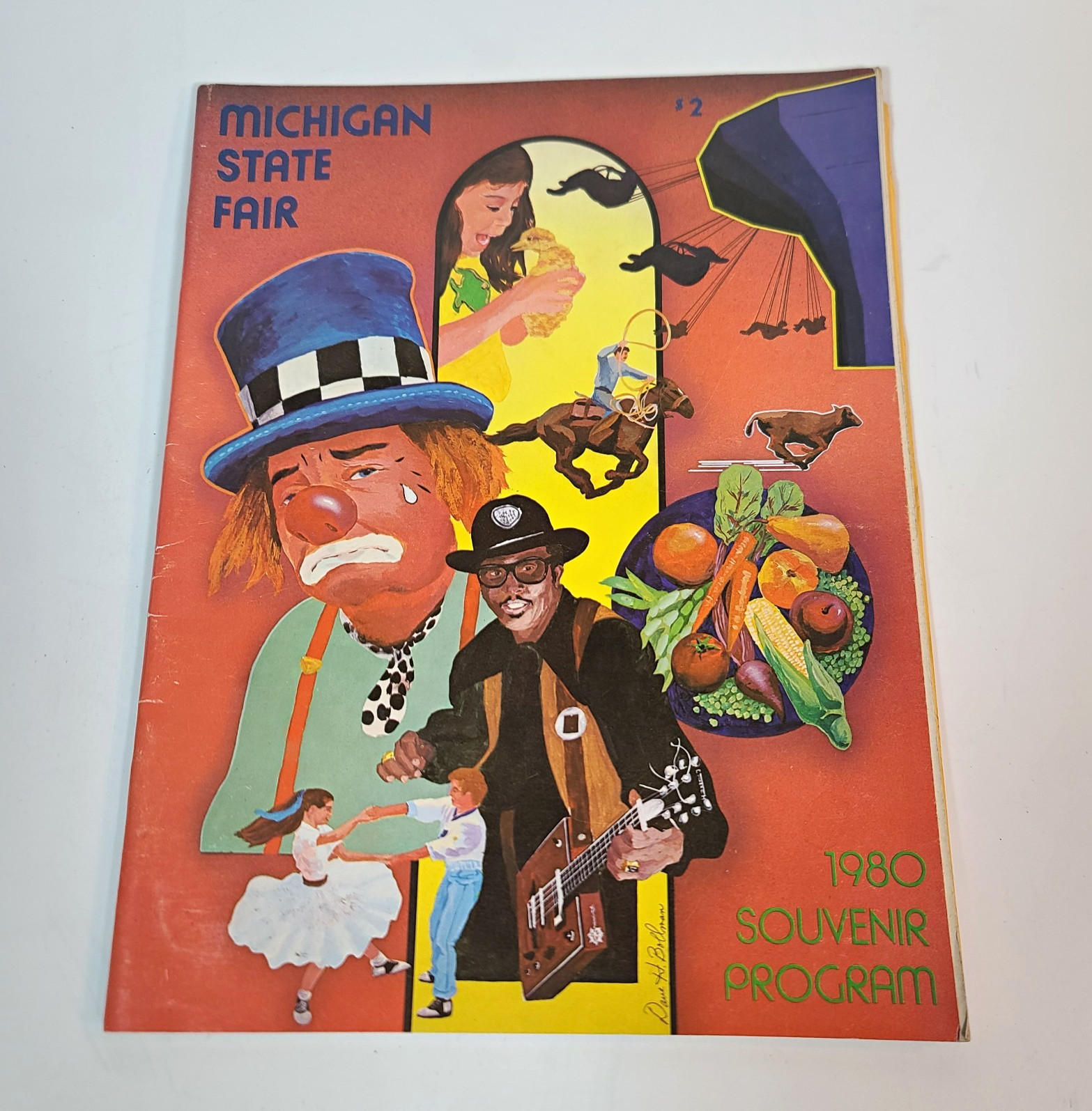 1980 Michigan State Fair Souvenir Program Signed County & State Fairs Theme