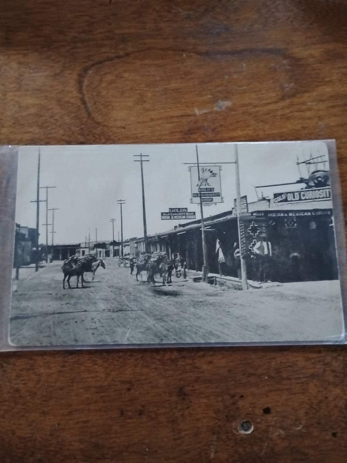Vintage Postcard Santa Fe New Mexico Street Scene Dirt Road Horses Original 1909