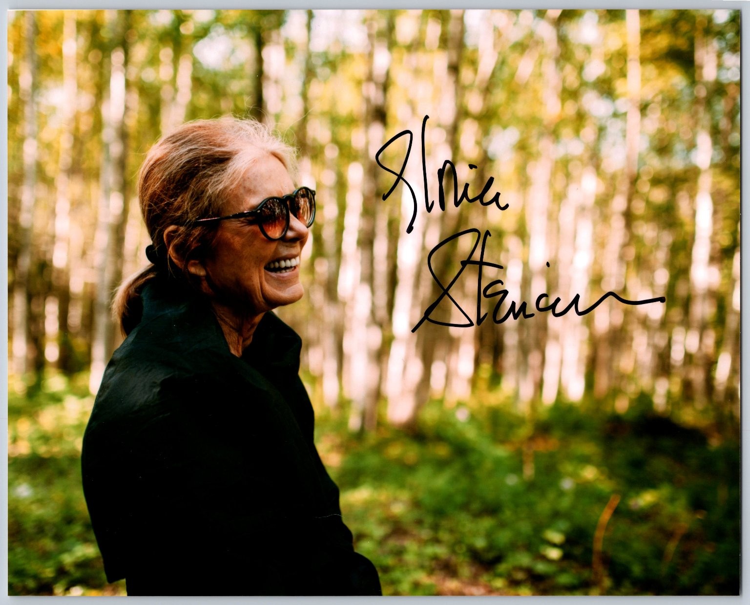 Gloria Steinem Autographed Photo Signed Celebrity Activist