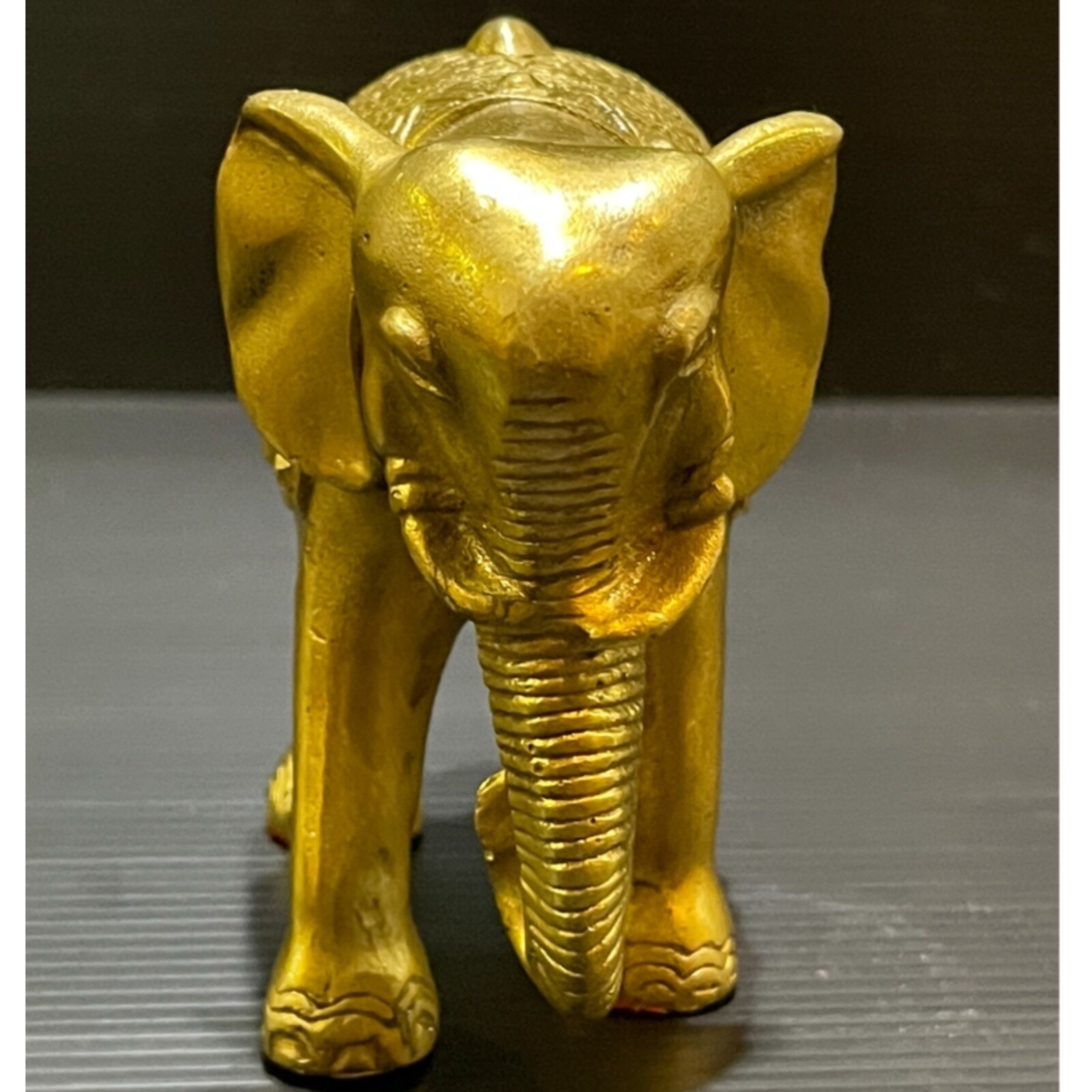 LOVELY ANTIQUE BRASS WONDERFUL ELEPHANT STATUETTE 