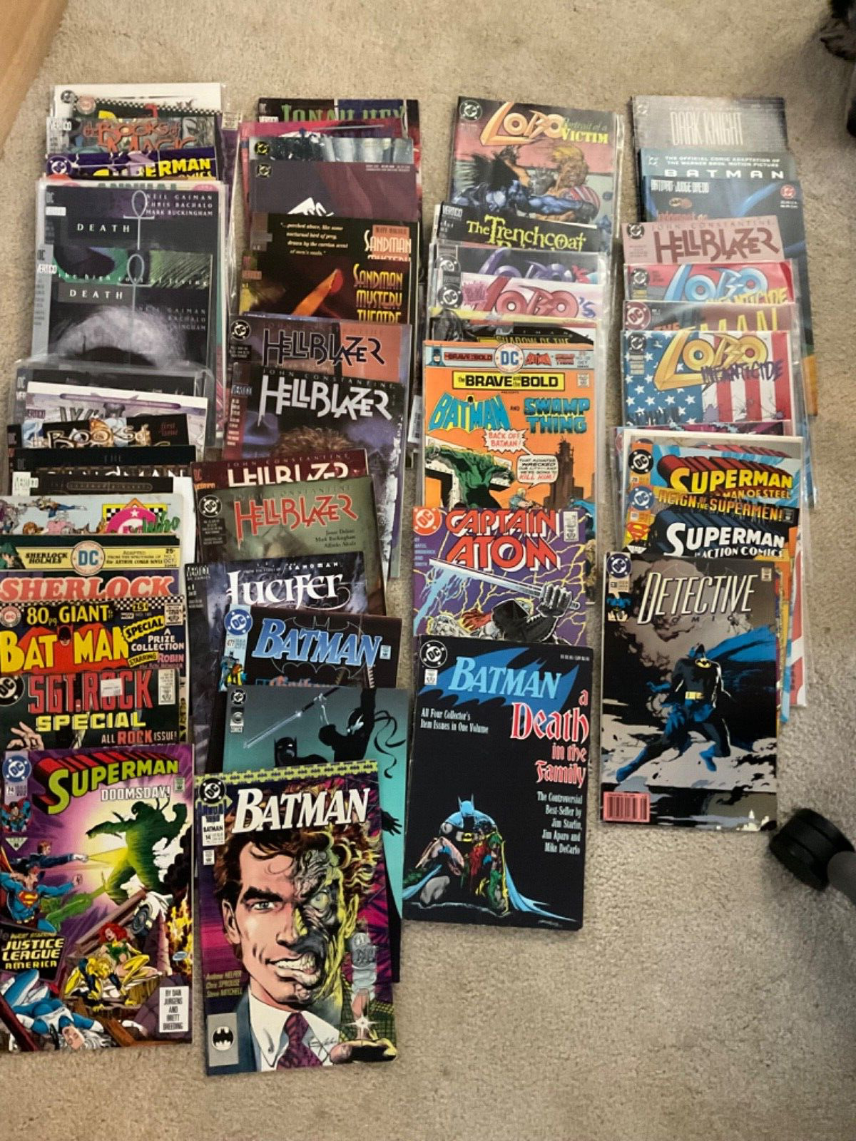 Lot of 62 Assorted DC & DC Vertigo Comic Books Sandman Batman + 