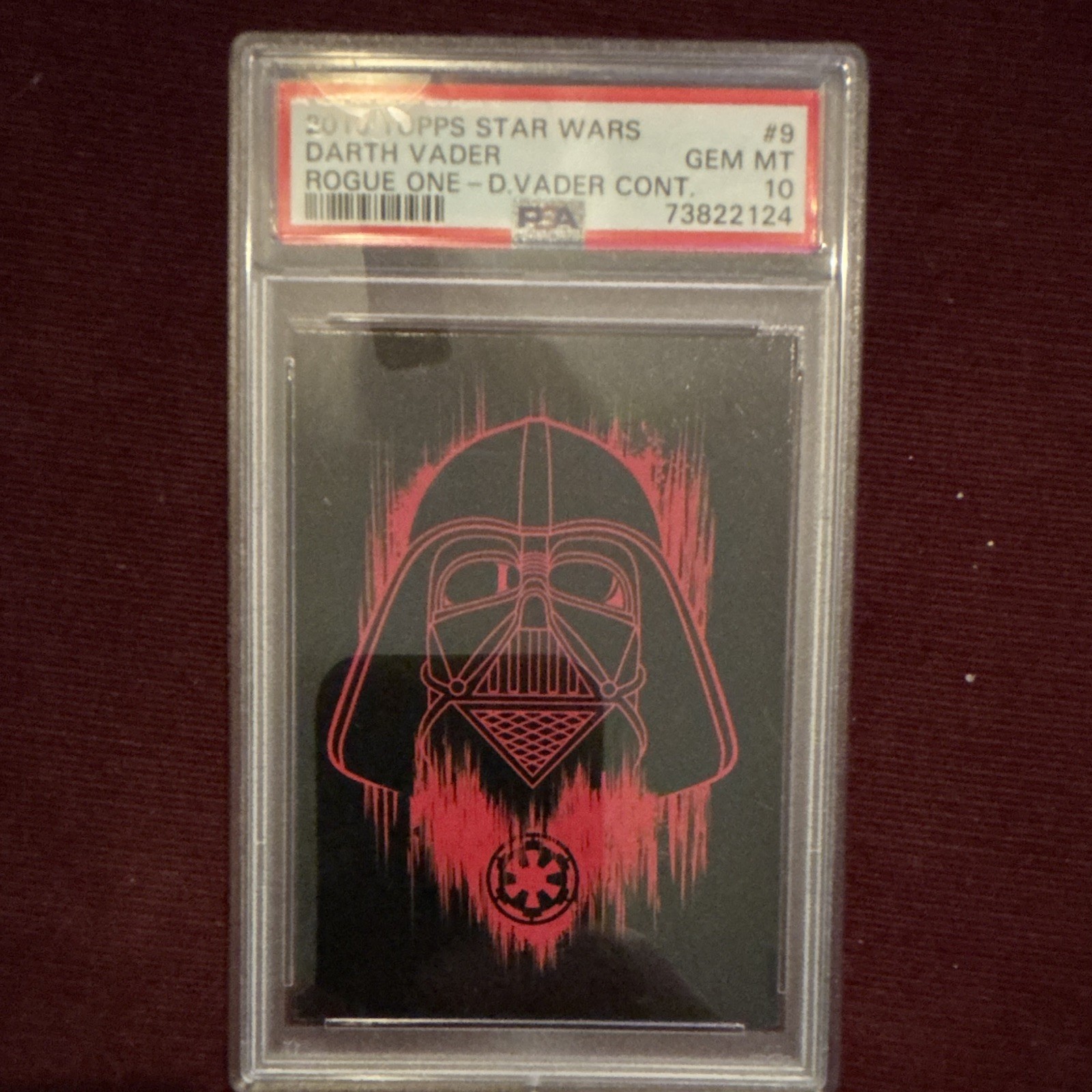 Topps 2016 Star Wars Rogue One Darth Vader Continuity Card #9 PSA 10