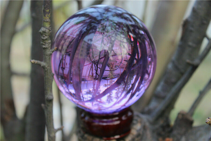 40-120mm Natural Purple Sphere Large Crystal Ball Healing Stone