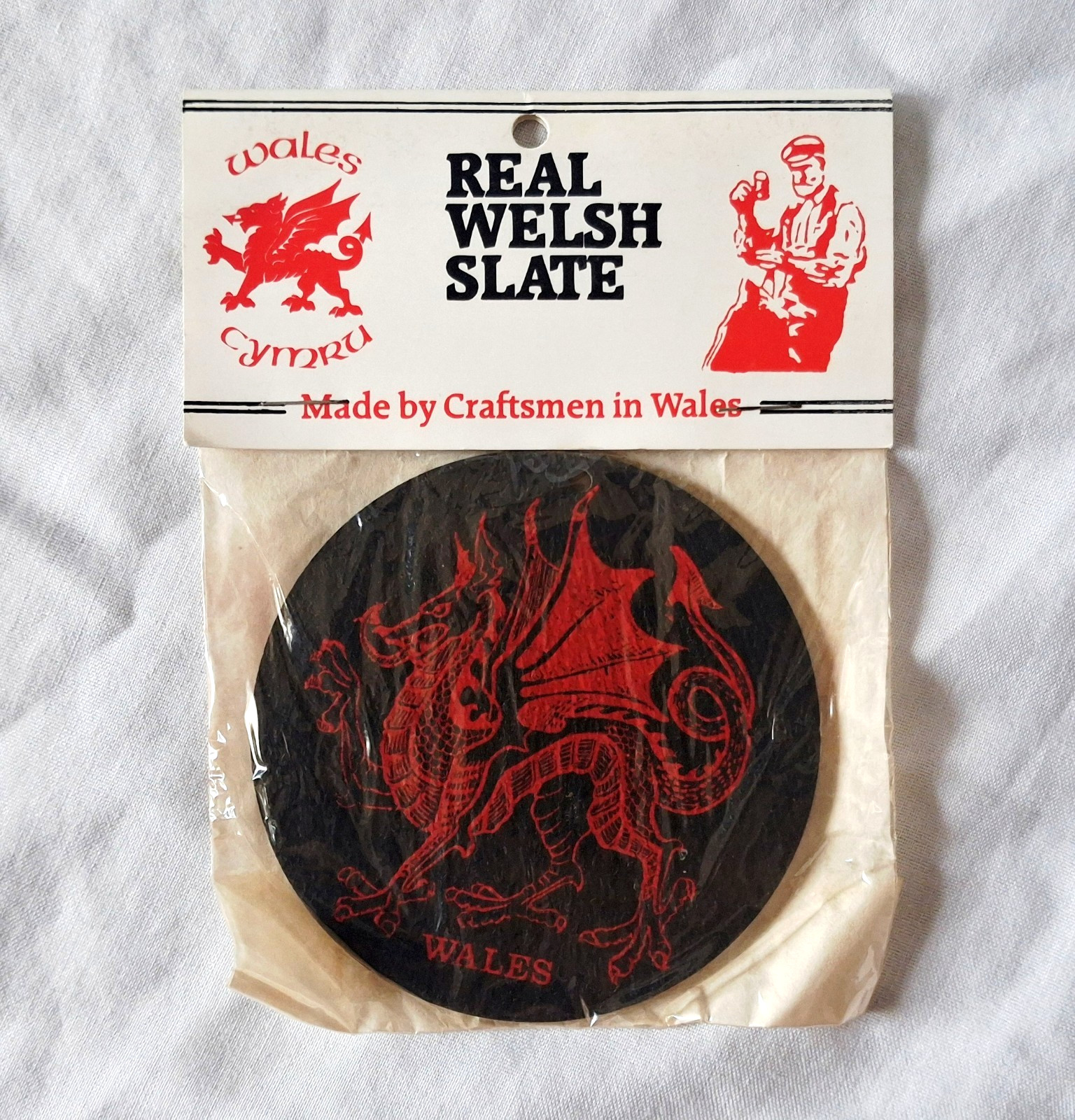 Wales Cymru DRAGON Real Welsh Slate 3.25\