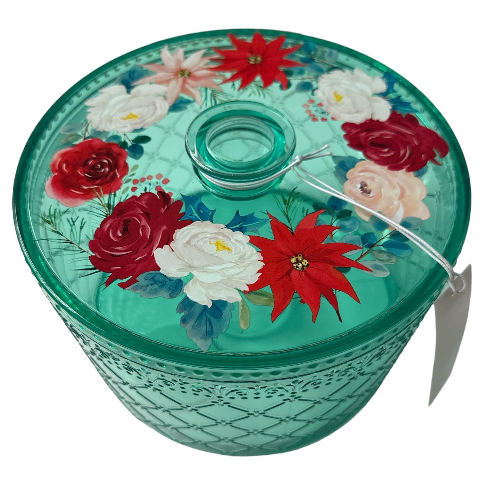 The Pioneer Woman Wishful Winter Round Holiday Treat Container Mint
