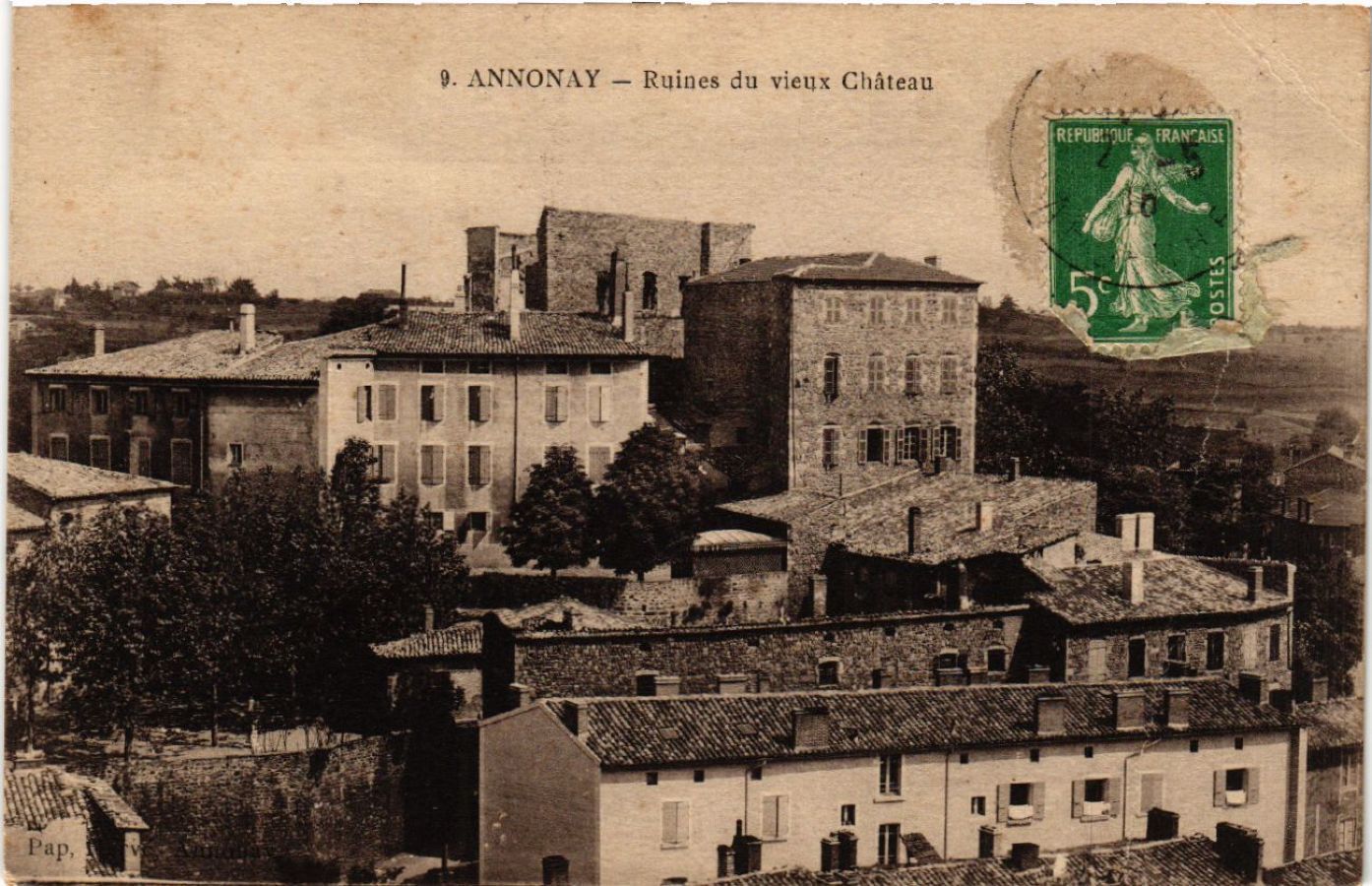 Old postcard AK ANNONAY - ruins of the old castle (484711)