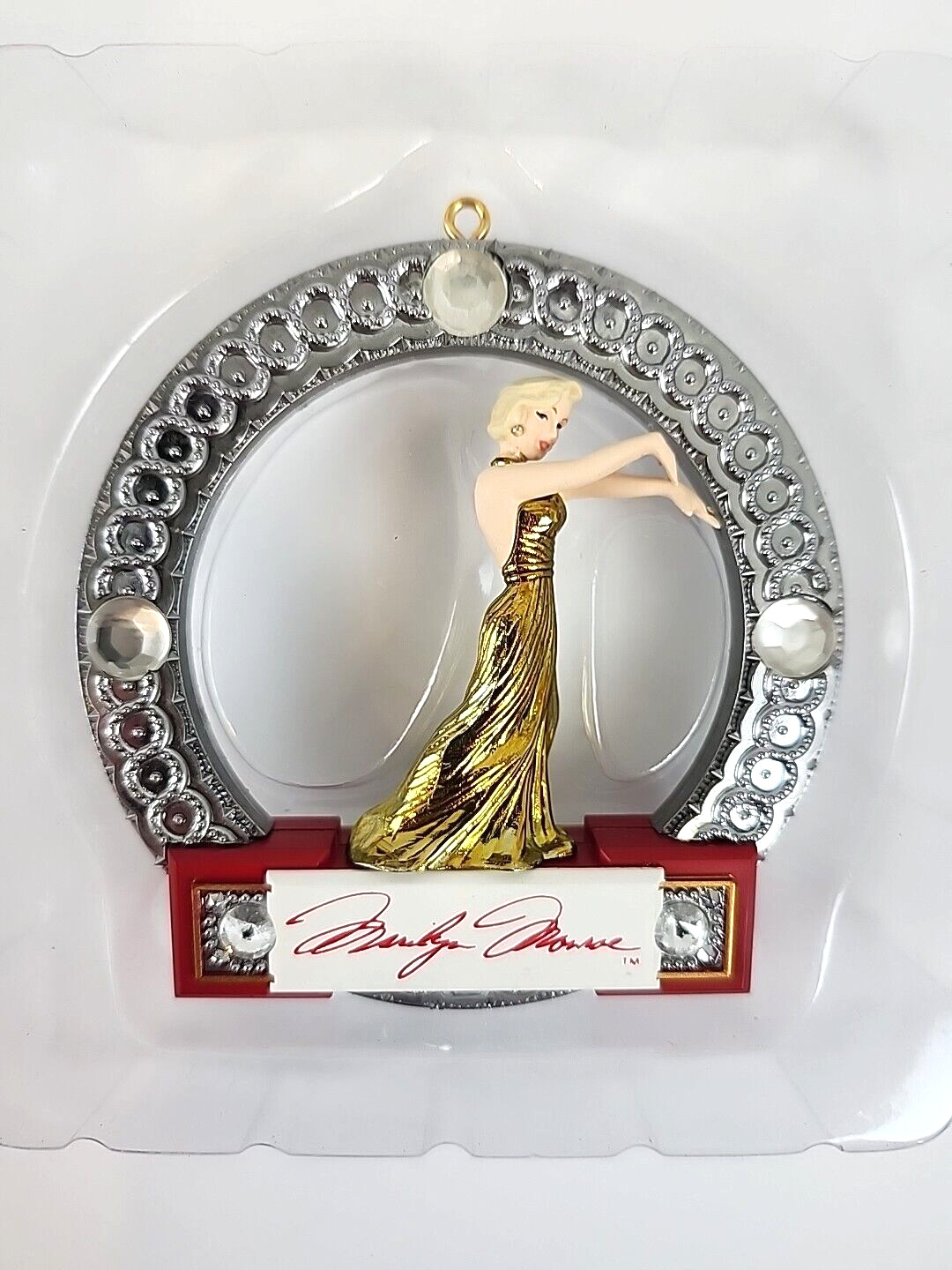 Enesco Treasure Ornament Figurine  1991 Marilyn Monroe 3” SPINS