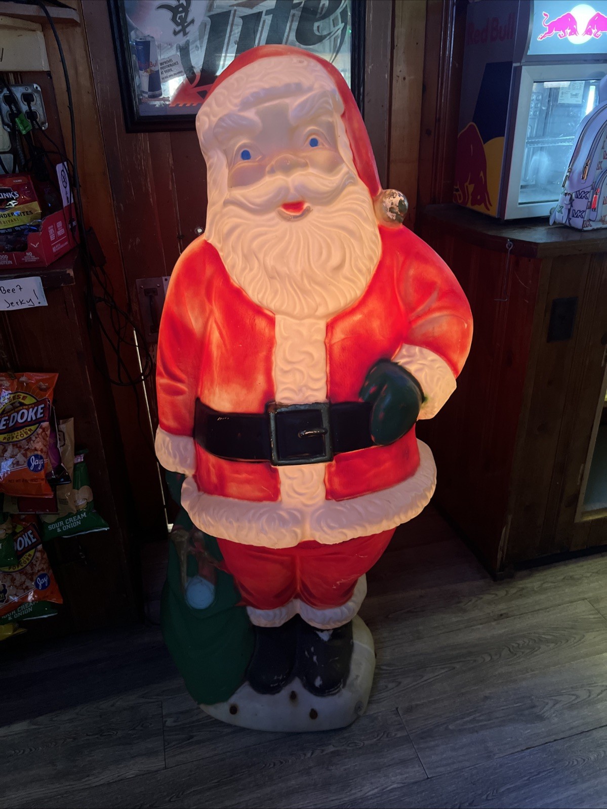 Vintage Rare BECO Life Sized 5ft Tall Blow Mold Santa 0952 General Foam
