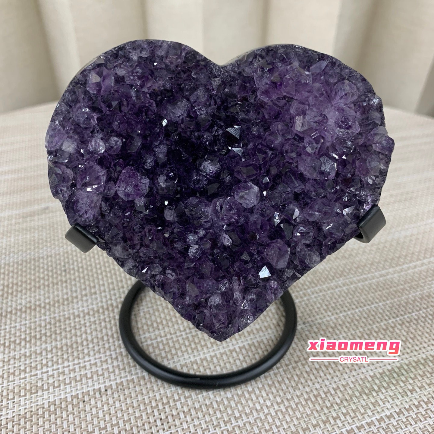 1.2LB   Exquisite natural amethyst cave heart-shaped cut specimen