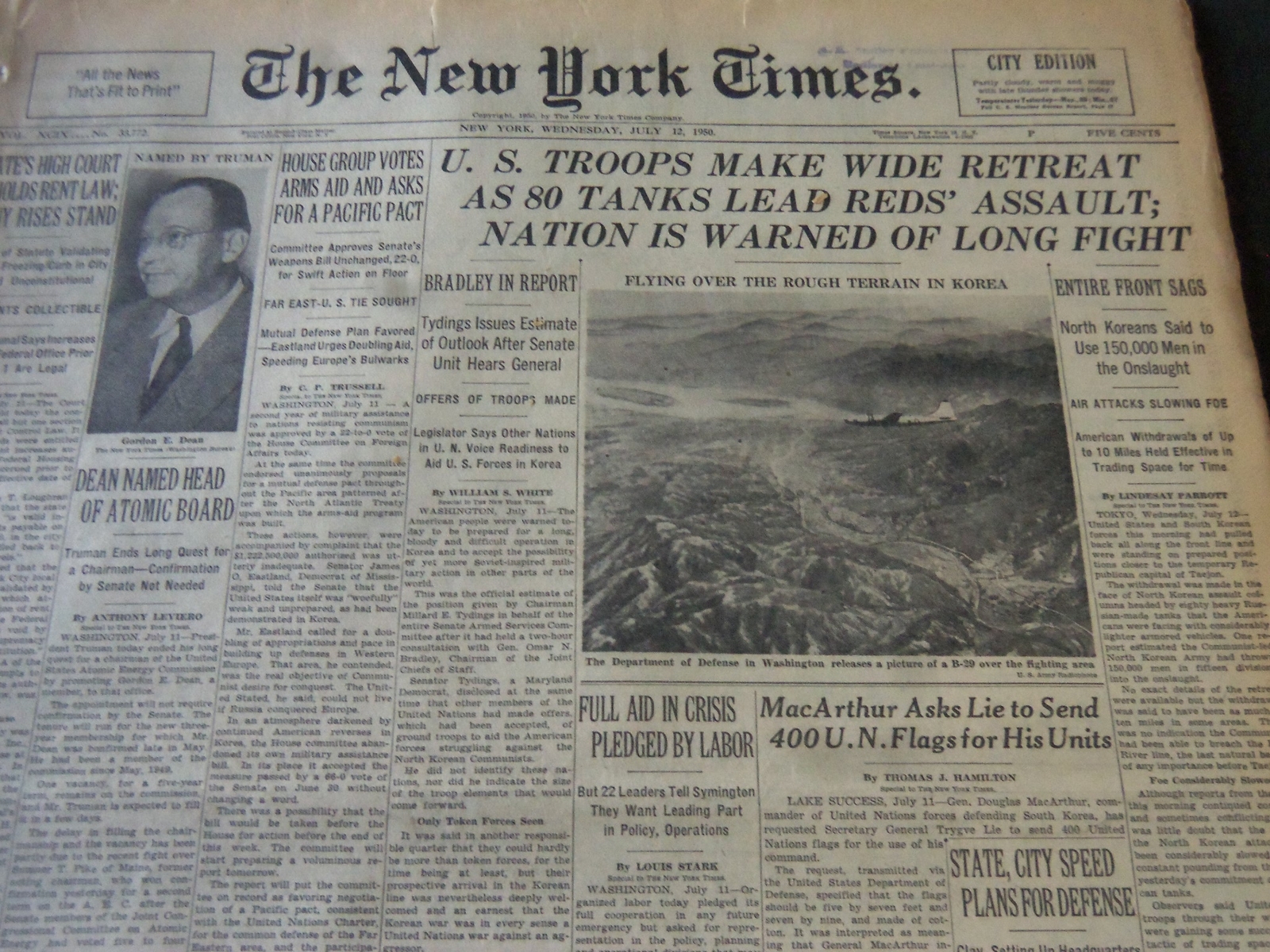 1950 JULY 12 NEW YORK TIMES - NATIONAL LEAGUE BEATS AMERICAN IN 14TH - NT 5996 1950 JULY 12 NEW YORK TIMES - NATIONAL LEAGUE BEATS AMERICAN IN 14TH - NT 5996