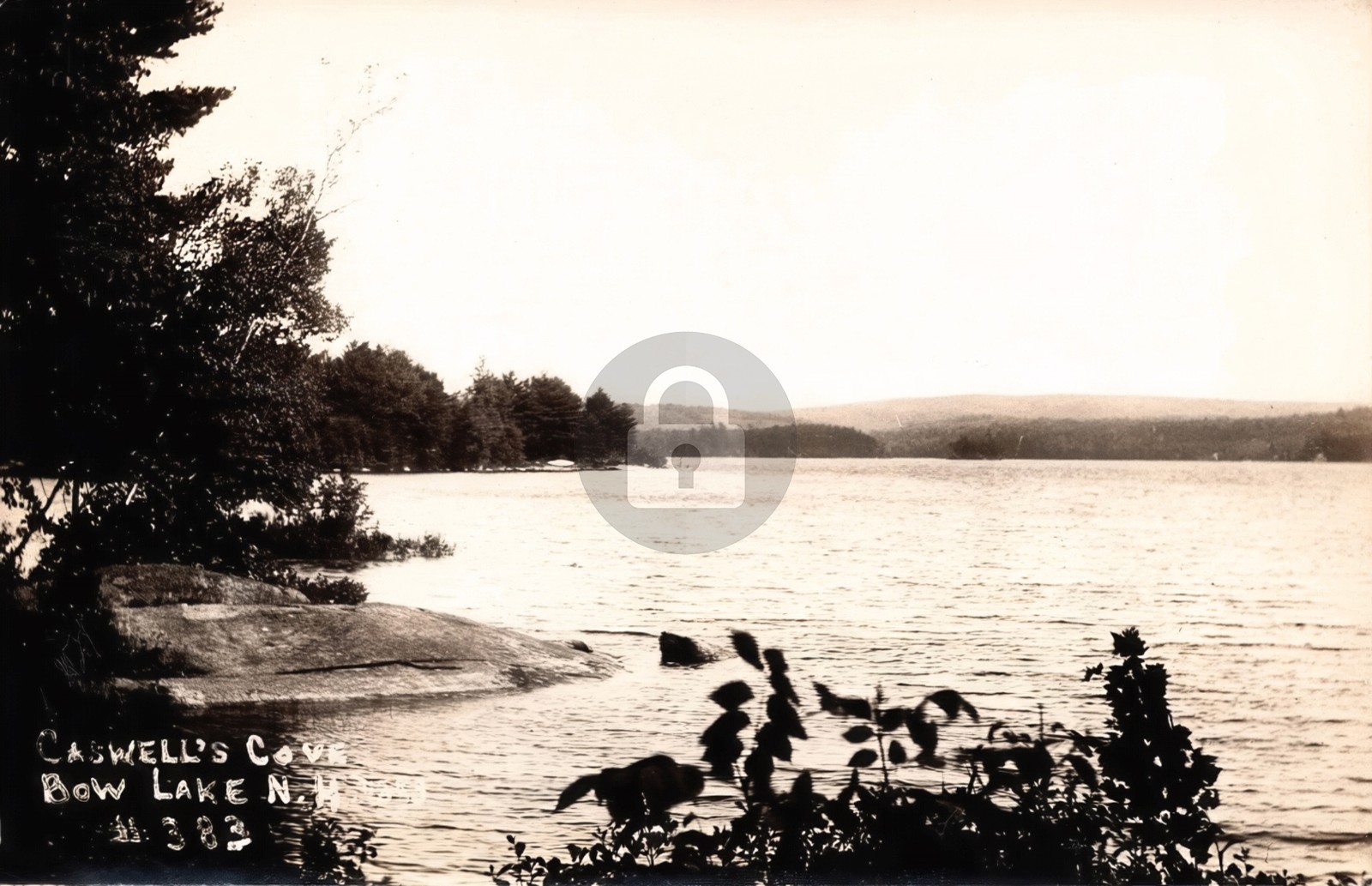 Caswell\'s Cove Bow Lake NH New Hampshire c1930s RPPC Photo Postcard COPY