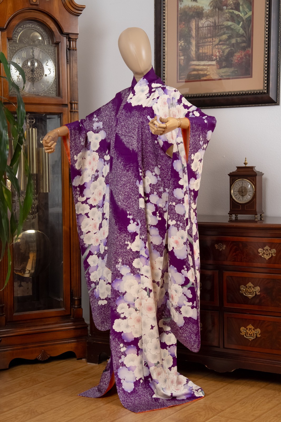 DEAR VANILLA JAPANESE FURISODE SILK KIMONO WOMEN'S AUTHENTIC JAPAN MADE VINTAGE