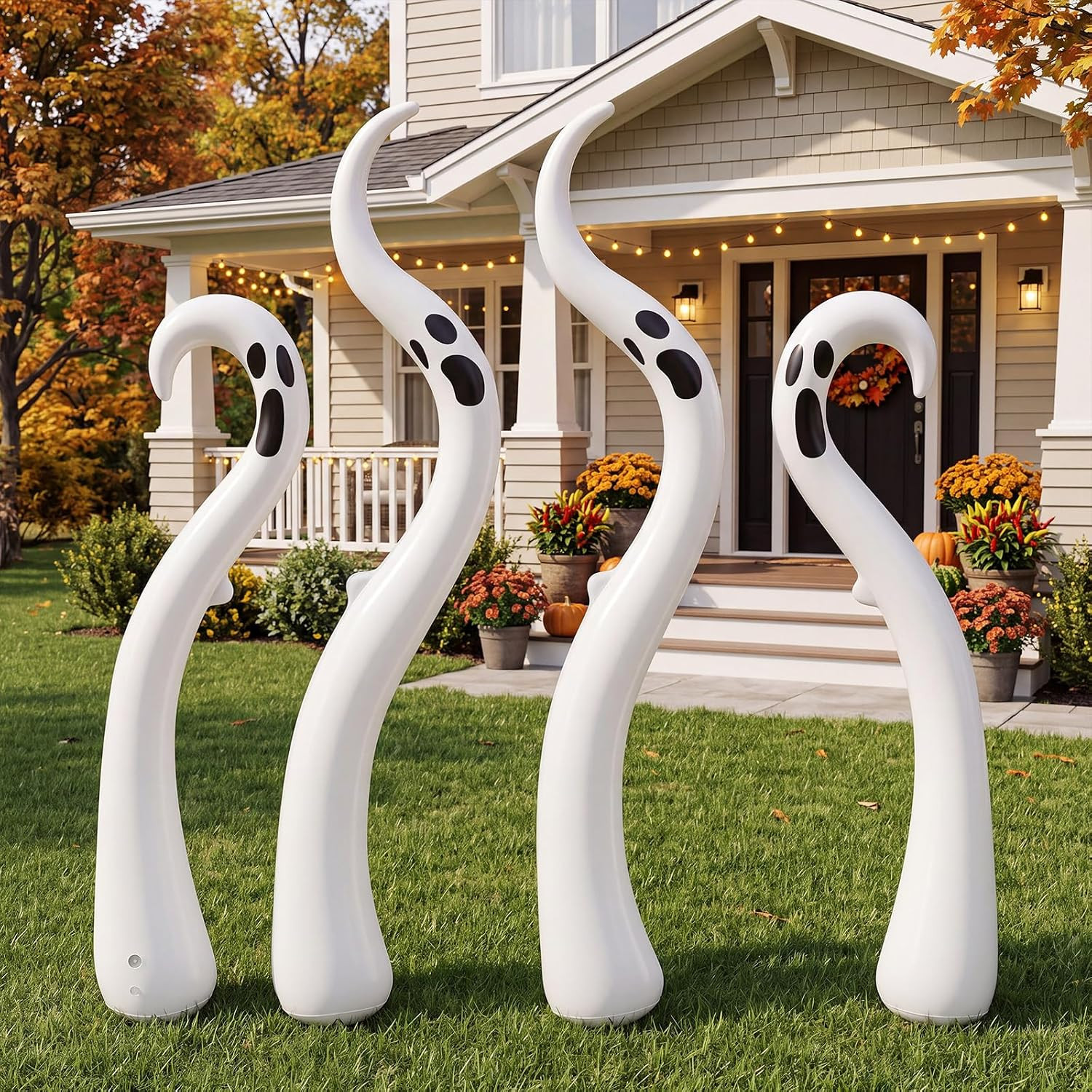 4 Pcs 5 FT Halloween Inflatable Ghost Outdoor Decorations