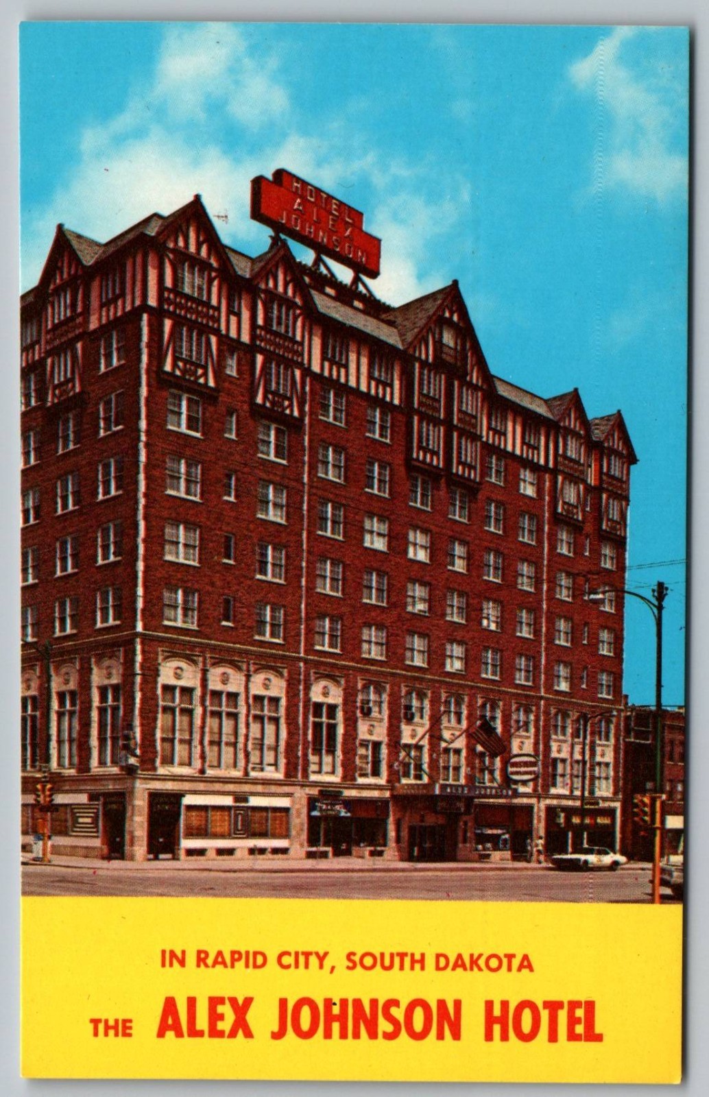 Vintage - Alex Johnson Hotel Rapid City South Dakota Postcard - P34
