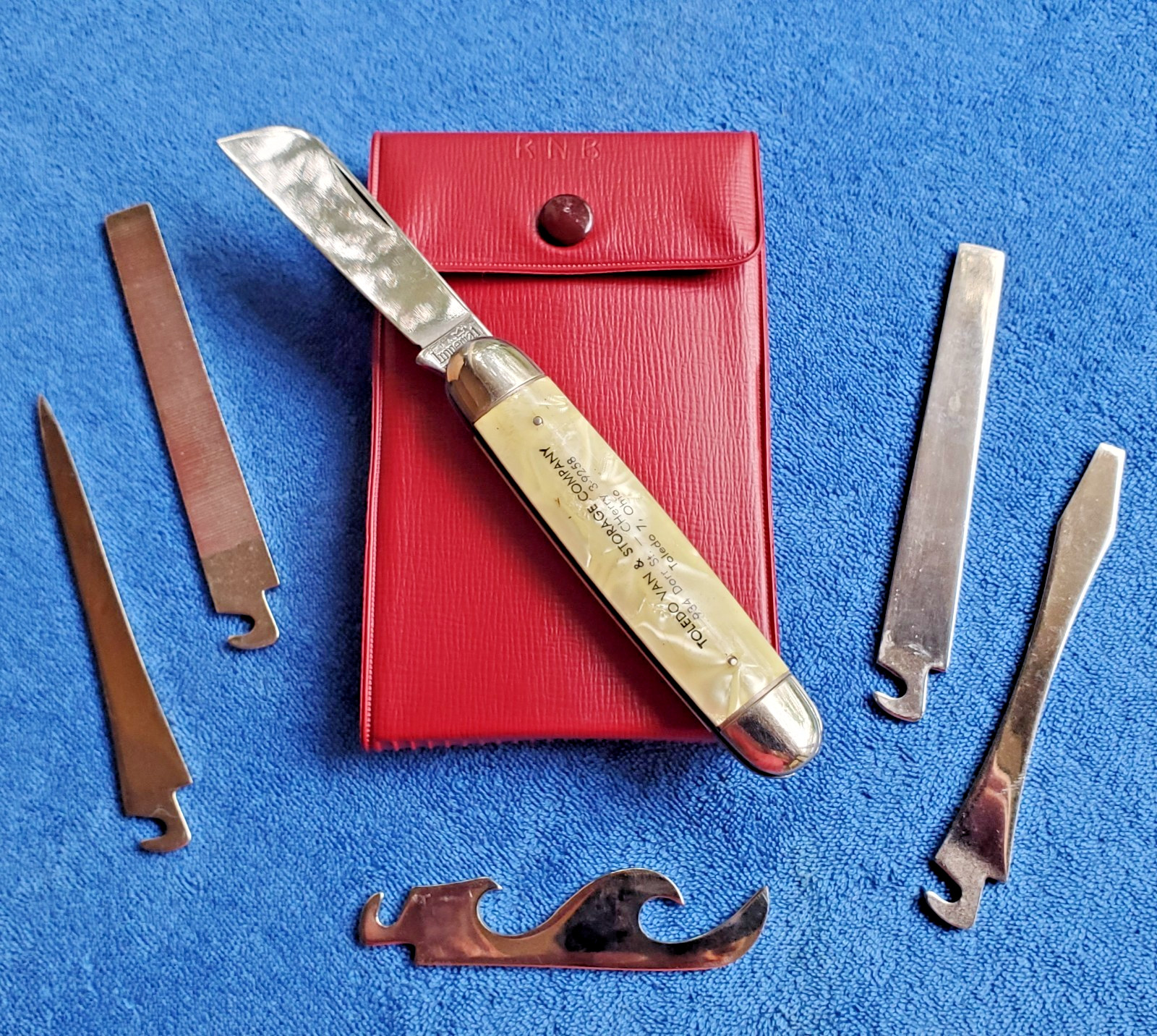 Vtg. Imperial Pocket Knife & Tool Set, 5 Interchangeable Tools, NICE - See Video