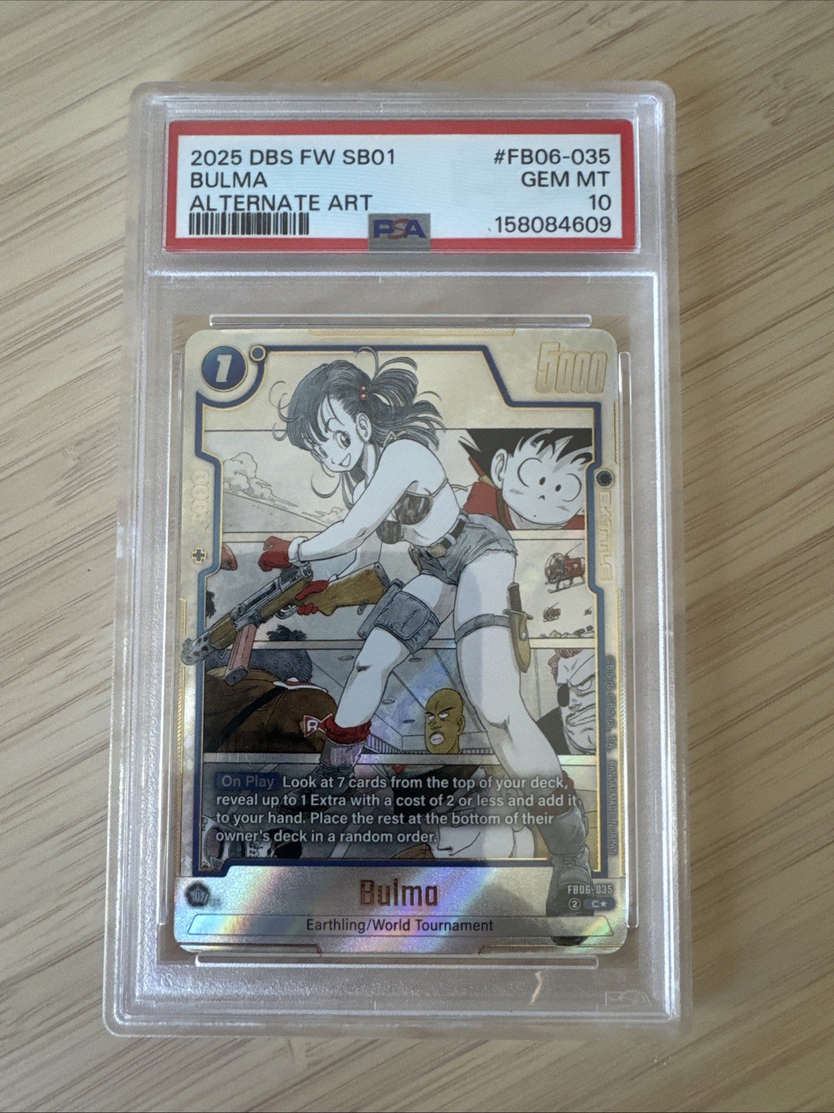 2025 DRAGON BALL SUPER CARD GAME FUSION WORLD MANGA BOOSTER 01 BULMA PSA 10