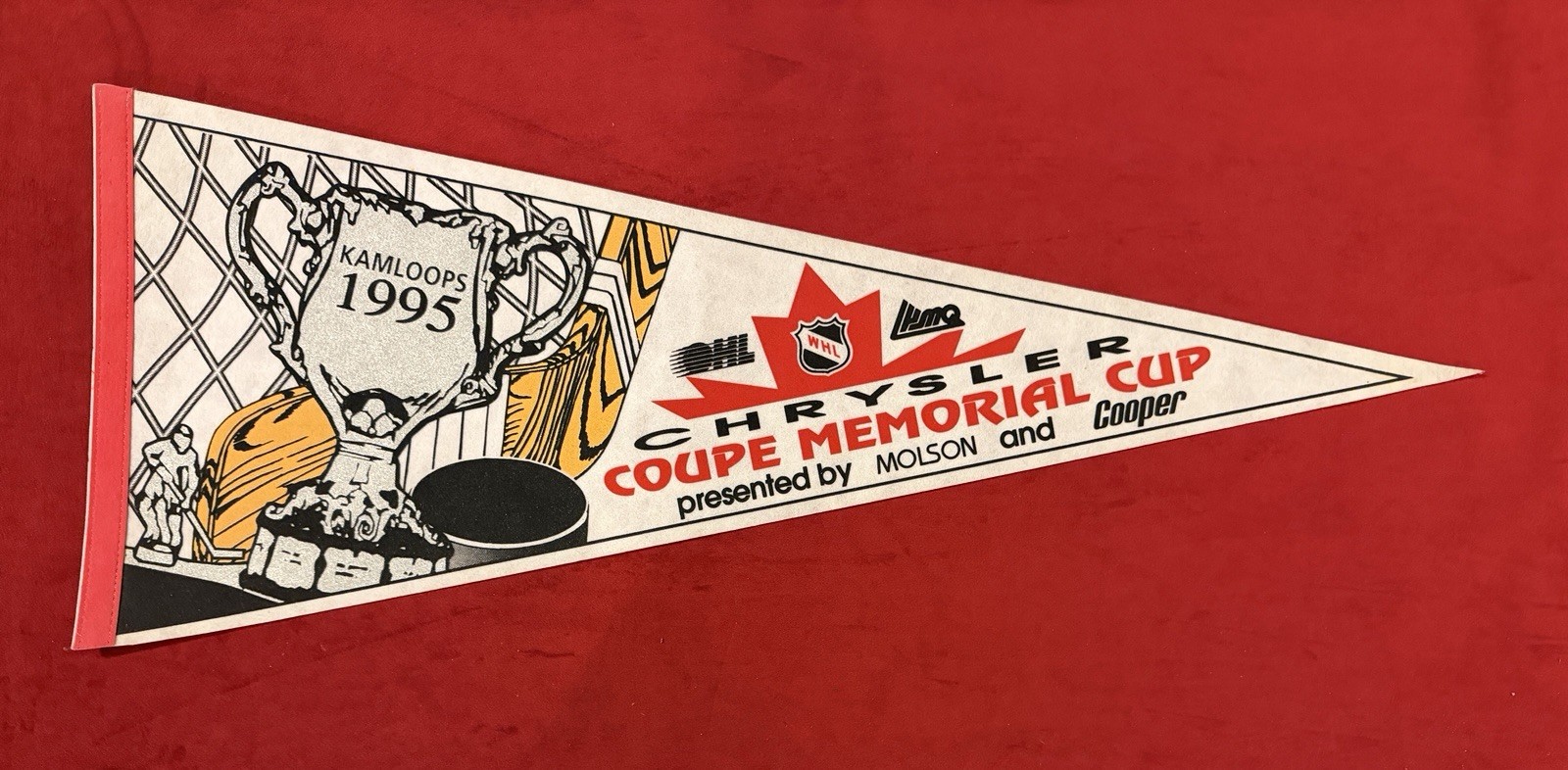 Vintage 1995 Coupe Memorial Cup 29 Inch WHL Hockey Molson Cooper