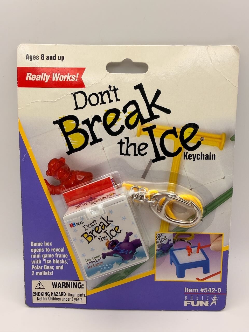 Basic Fun Milton Bradley Don’t Break the Ice Mini Game Polar Bear Keychain NIB Basic Fun Milton Bradley Don’t Break the Ice Mini Game Polar Bear Keychain NIB